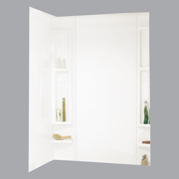 Maax Finesse 5-Piece 80 In. H x 34 In. D Tub Wall Kit in White - LD SALE