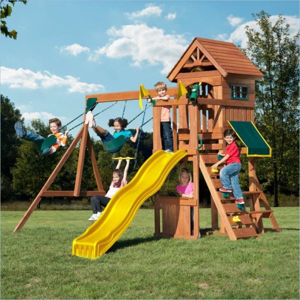 Swing N Slide Jamboree Fort Wood Complete Swing Set Kit - LD SALE