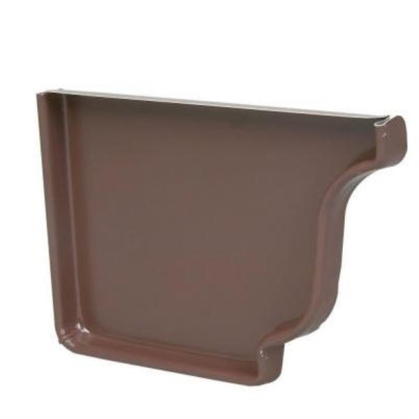 Spectra Metals 5 In. Aluminum Brown Left Gutter End Cap - LD SALE