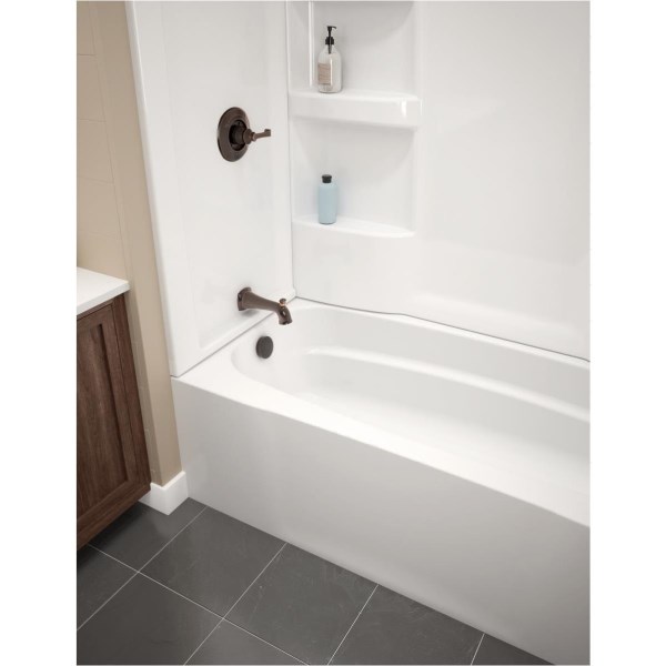 Delta Hycroft 60 In. L x 30 In. W Left Drain Bathtub in White - LD SALE