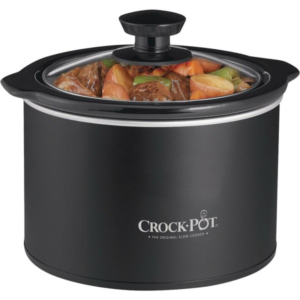 Crock-Pot 1.5 Qt. Black No Dial Round Manual Slow Cooker - LD SALE