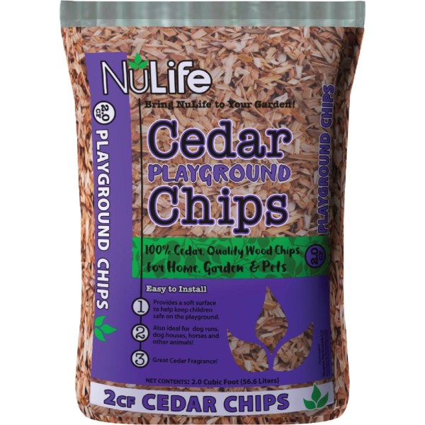 NuLife 2 Cu. Ft. Cedar Playground Mulch Chips - LD SALE
