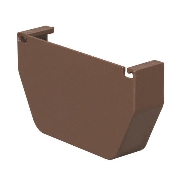 Amerimax 5 In. Contemporary Brown Vinyl Gutter End Cap - LD SALE