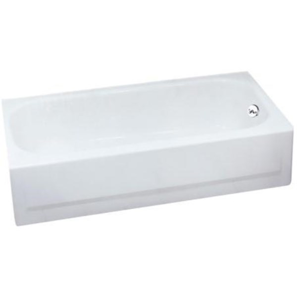 Briggs Pendant V 60 In. L x 30 In. W x 14-1/4 In. D Right Drain Bathtub in White - LD SALE