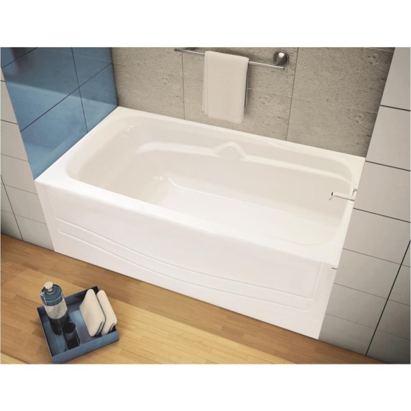 Maax Avenue 60 In. L x 31 In. W x 18 In. H Right Drain Bathtub in White - LD SALE