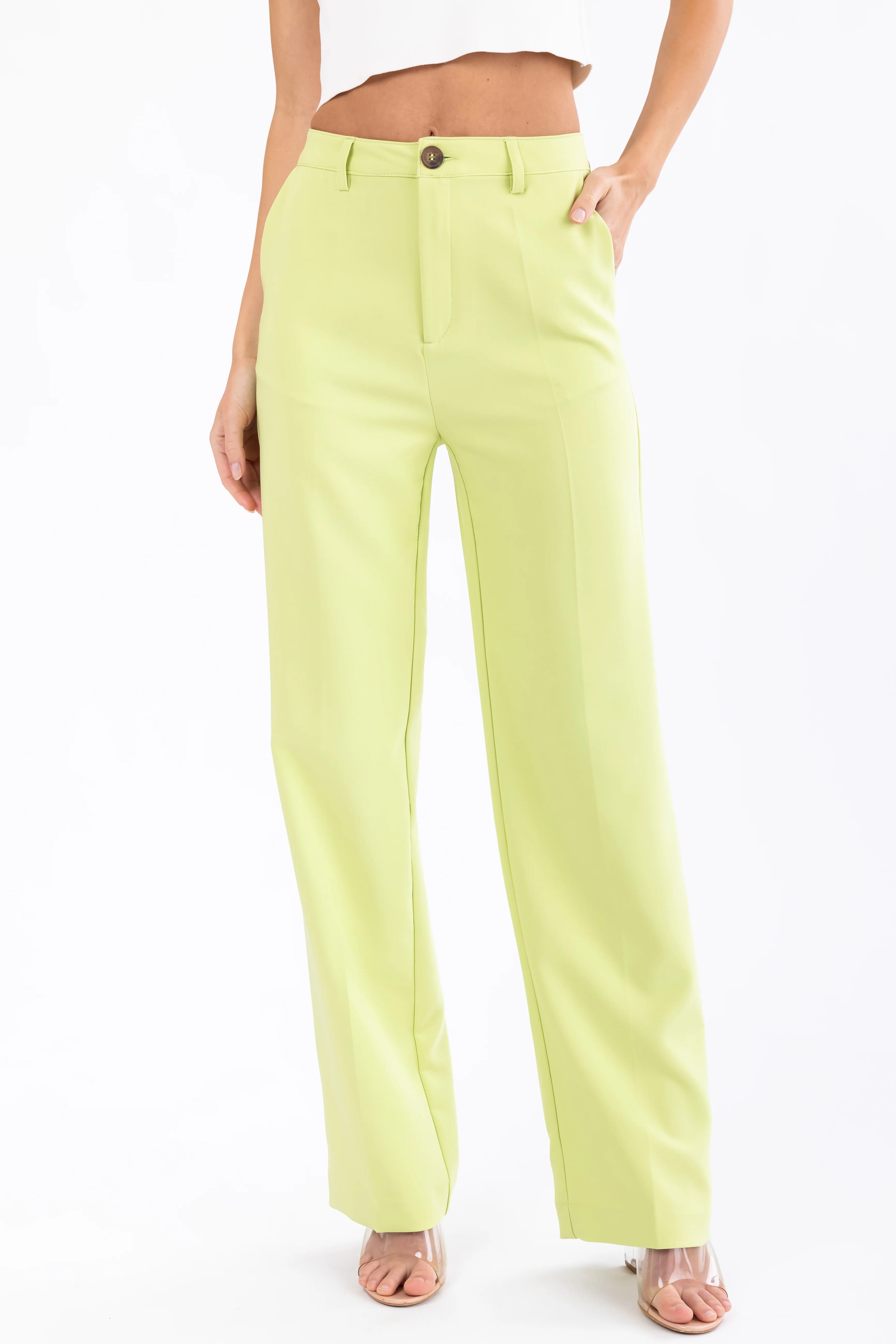 Emily Key Lime Straight Leg Dress Pants - LD SALE