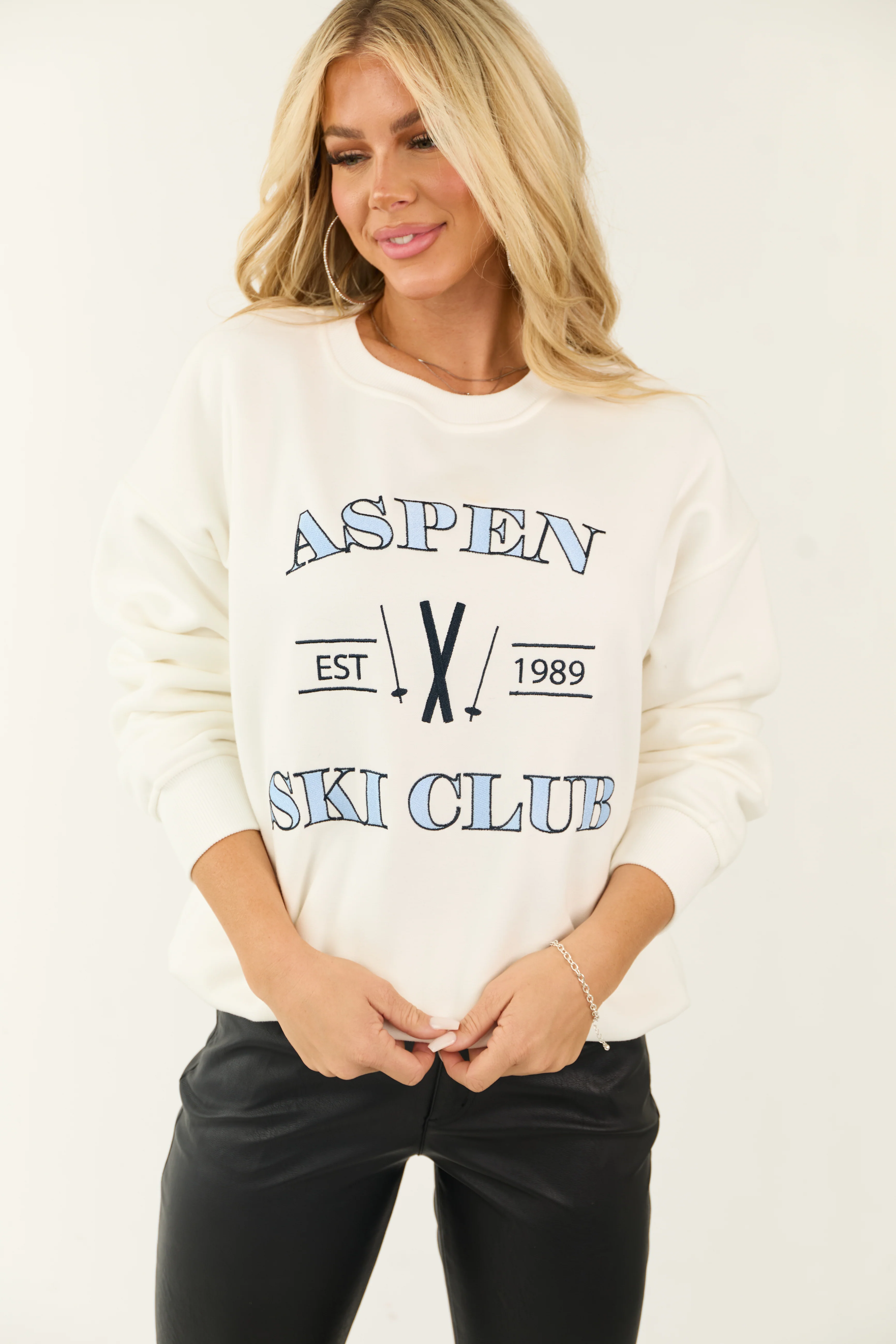Off White 'Aspen Ski Club' Embroidered Sweatshirt - LD SALE
