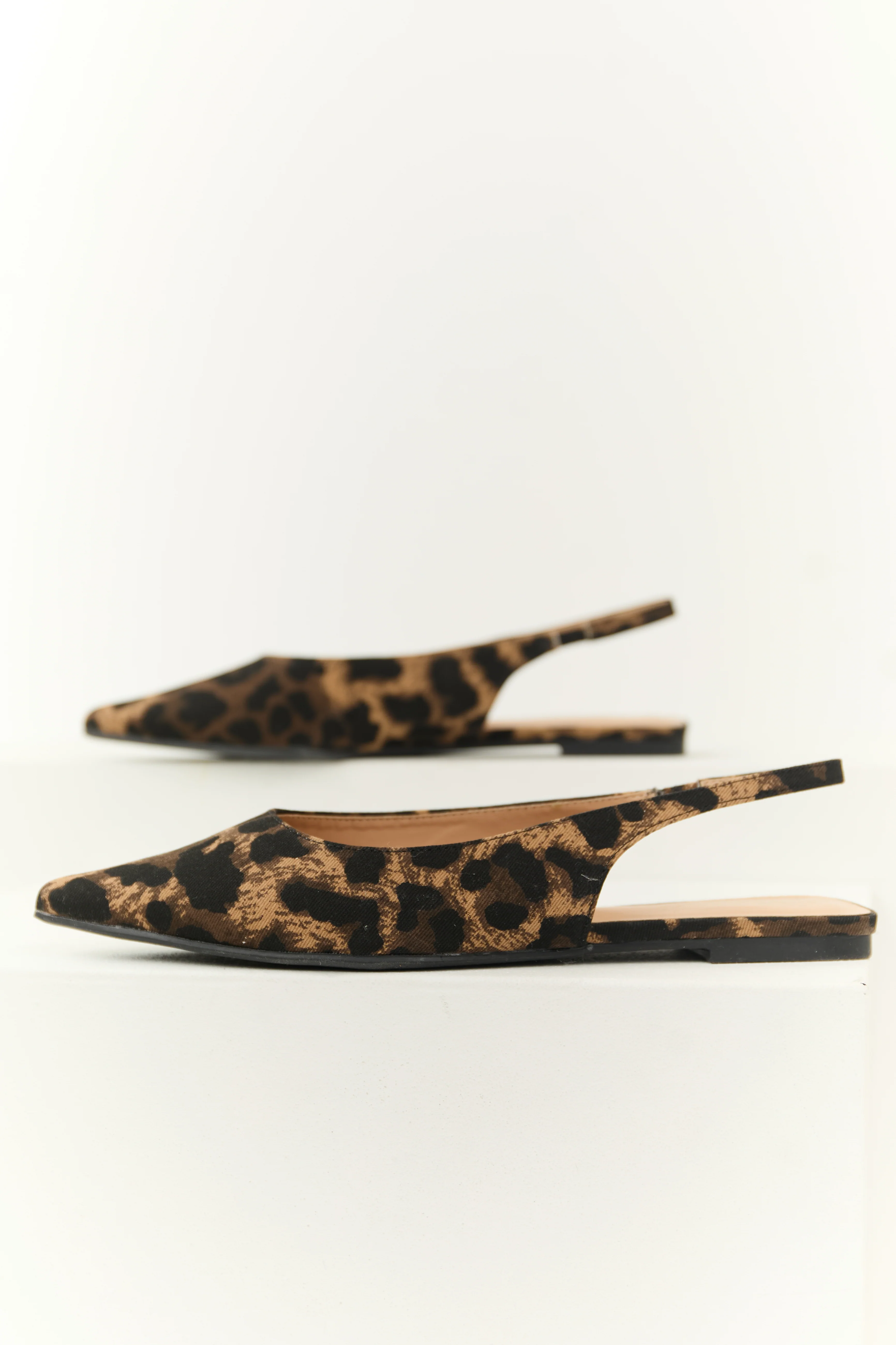 Cocoa Leopard Print Slingback Pointed Toe Flats - LD SALE