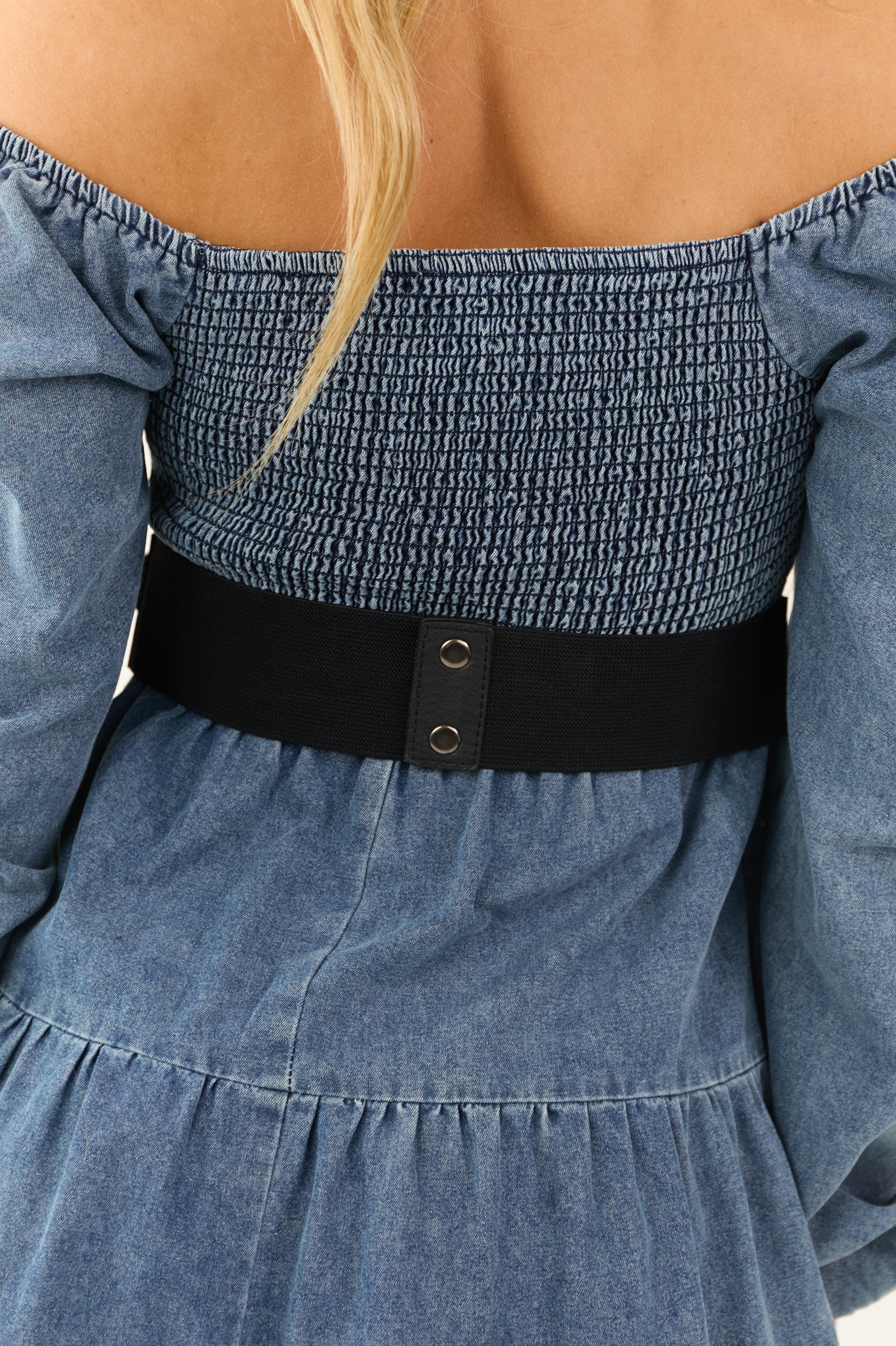 Black Embellished Western Double Buckle Belt - LD SALE