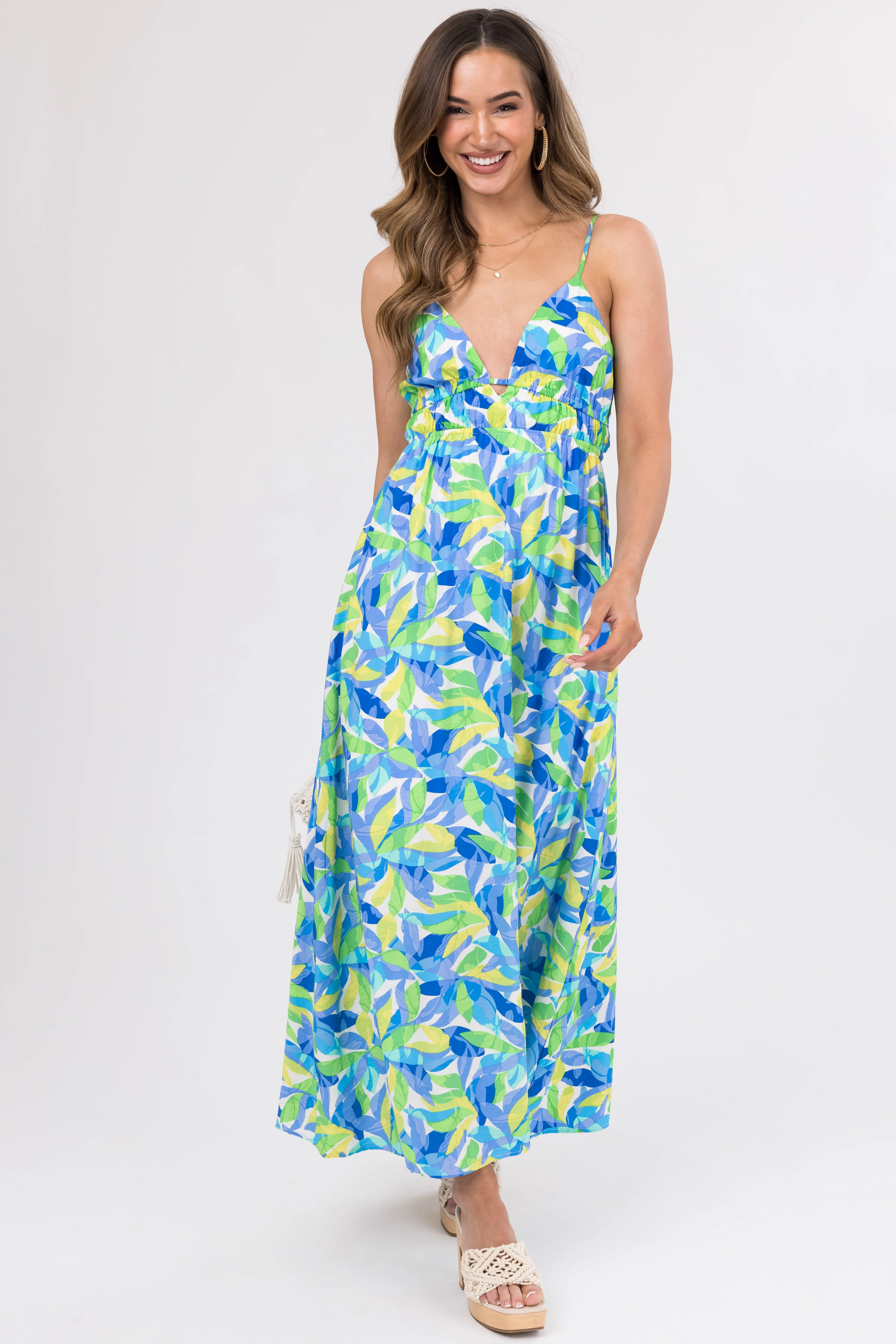 Sapphire Open Back Sleeveless Maxi Dress - LD SALE
