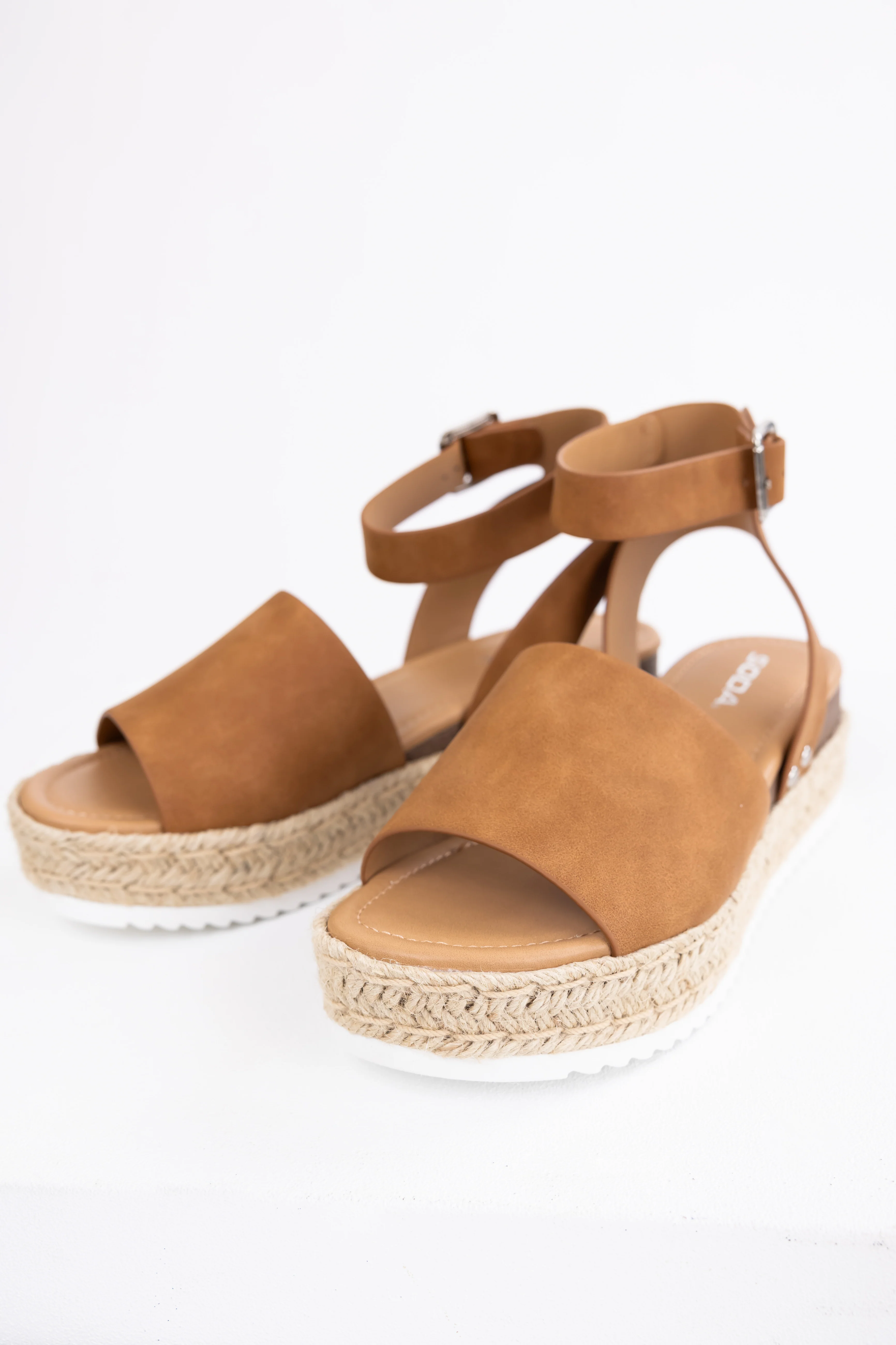 Sepia Ankle Strap Espadrille Platform Sandals - LD SALE