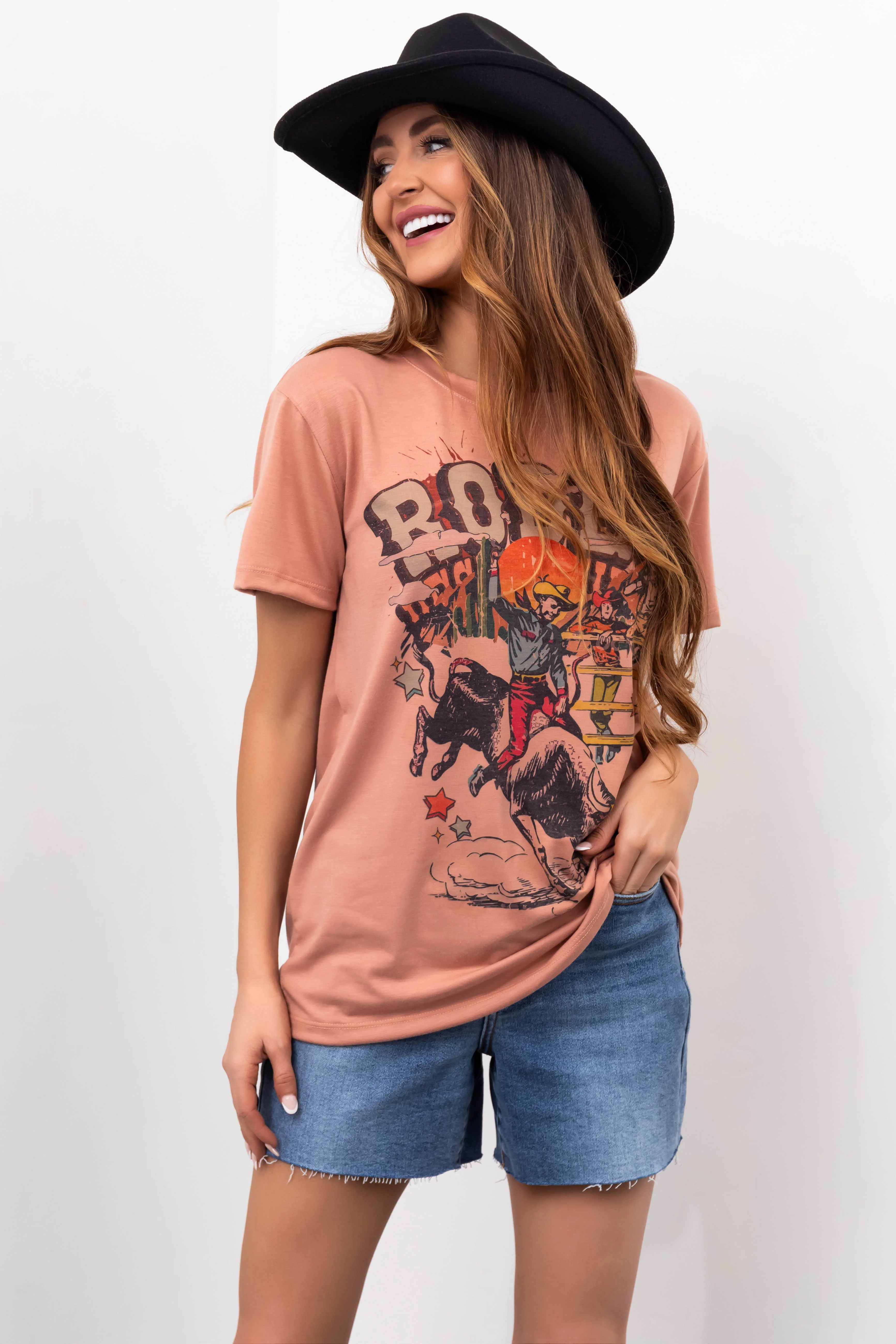 Ginger Rodeo Graphic Short Sleeve Top - LD SALE