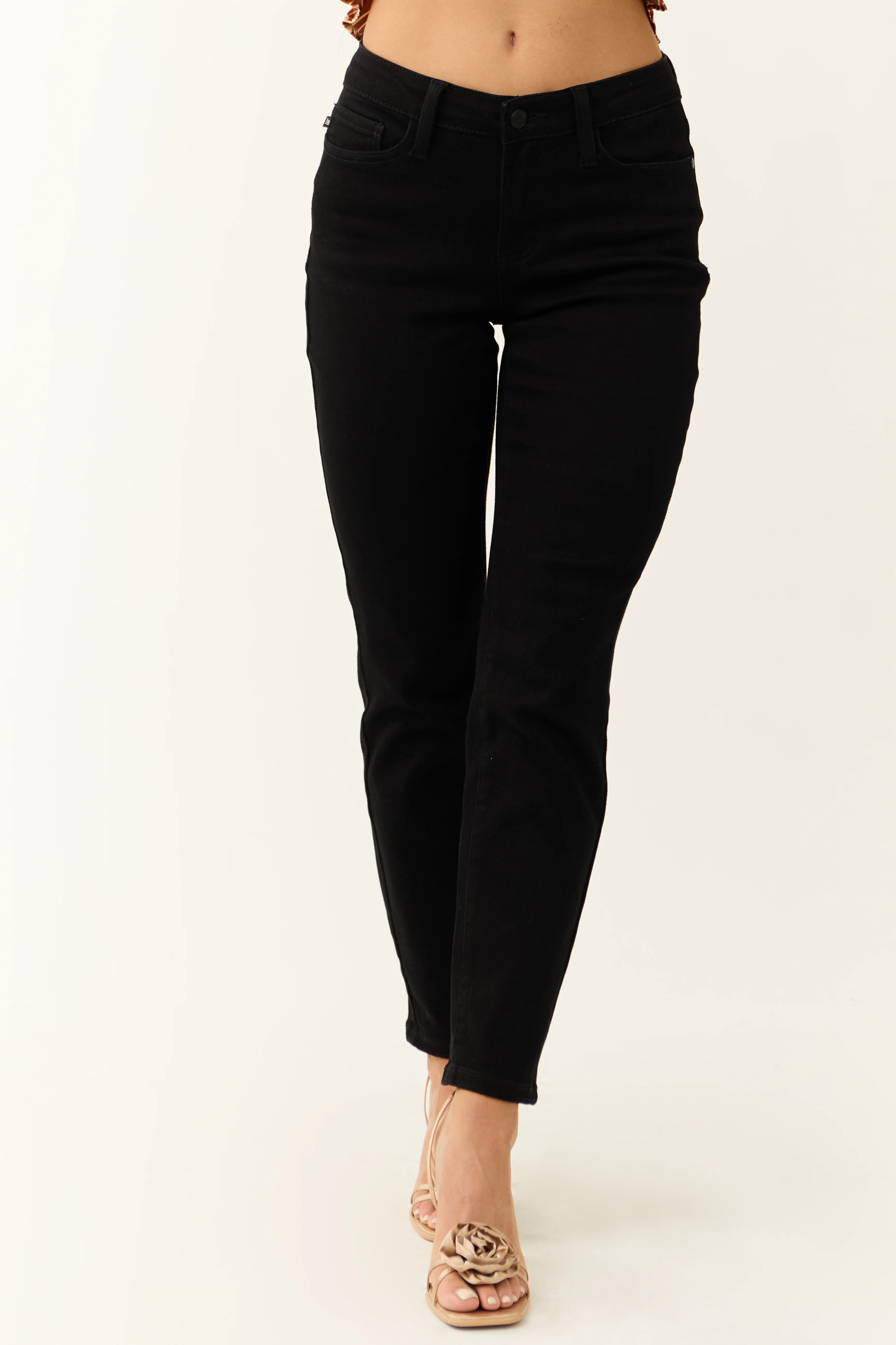 Judy Blue Black Non Distressed Skinny Jeans - LD SALE