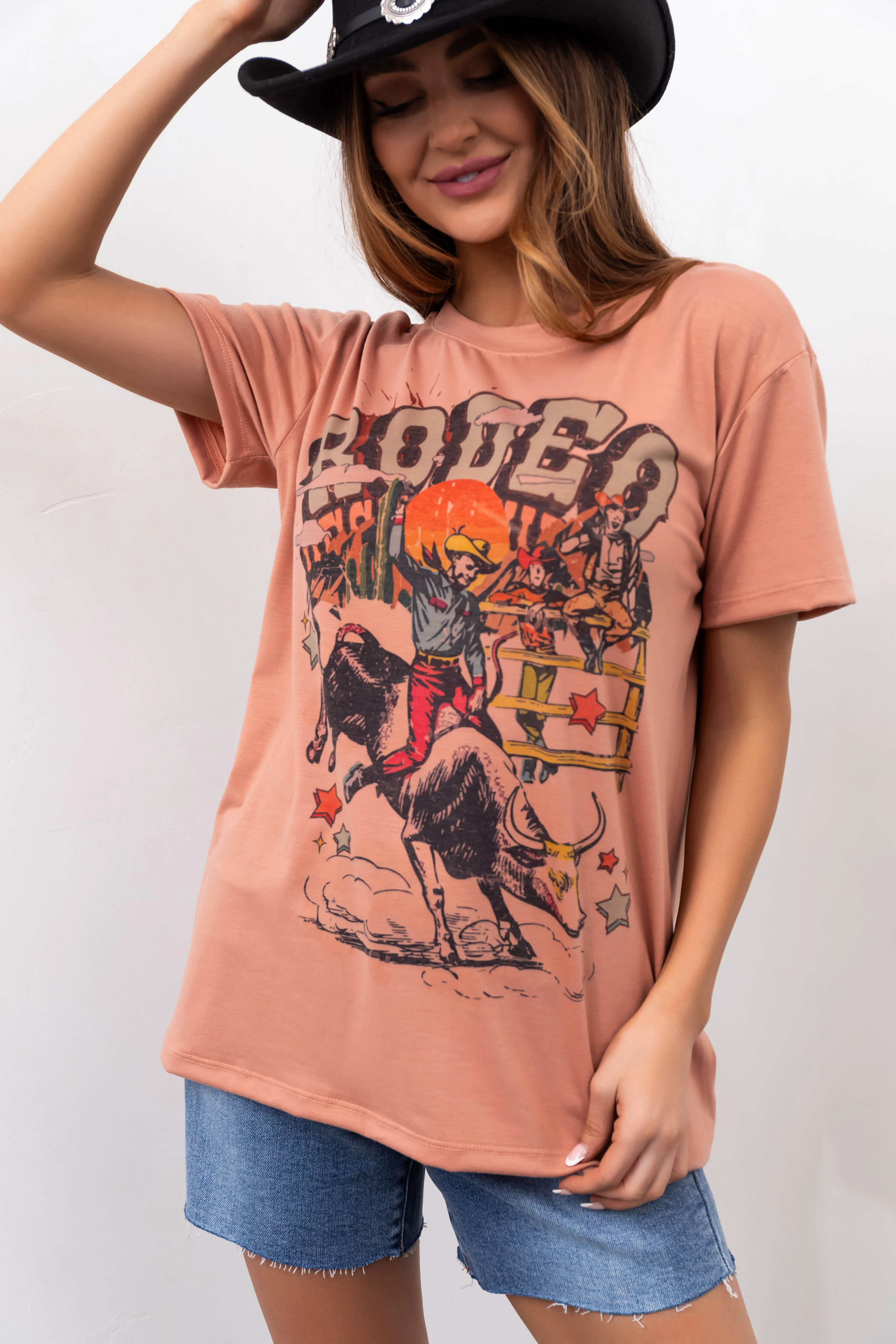 Ginger Rodeo Graphic Short Sleeve Top - LD SALE