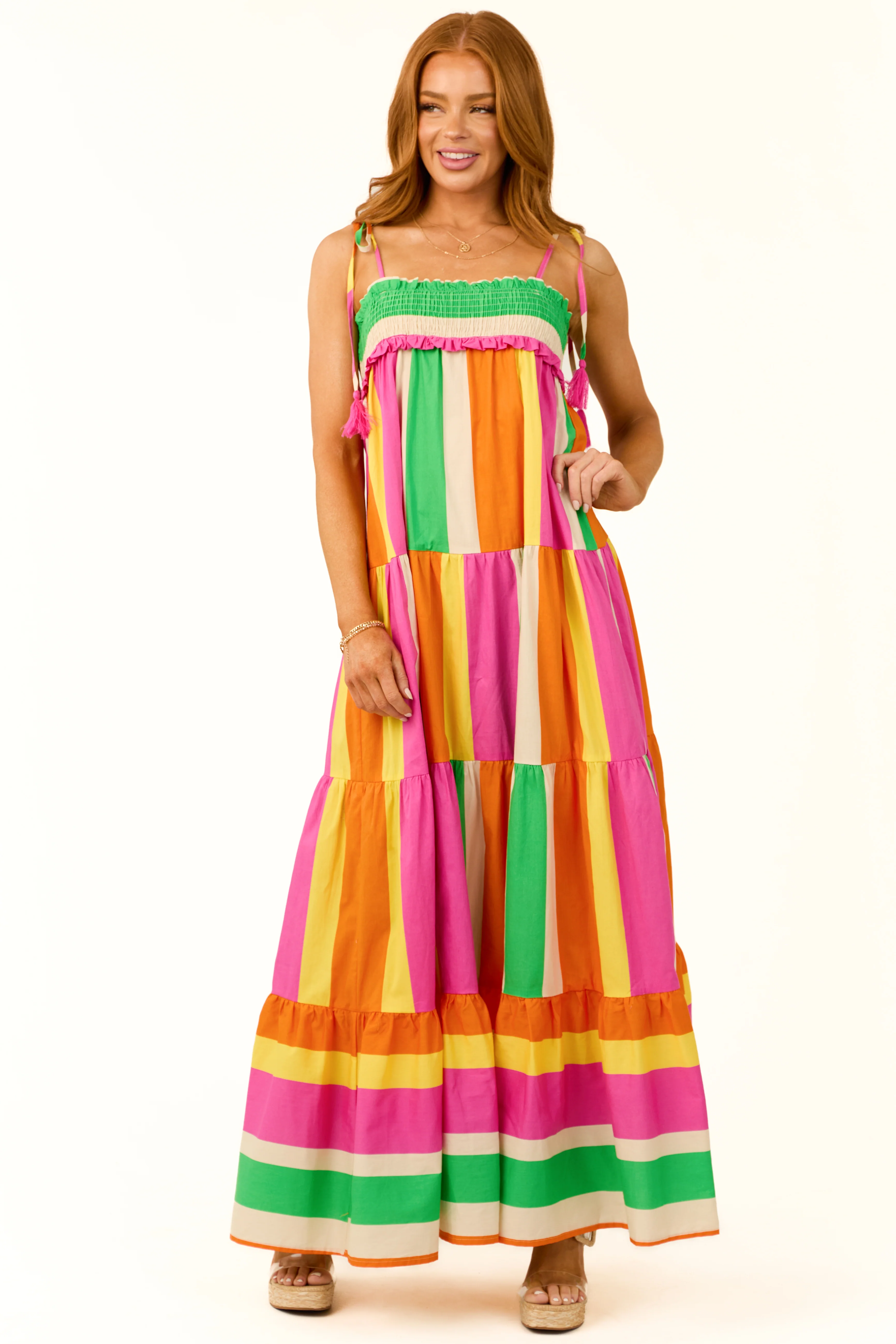 Flying Tomato Bright Multicolor Maxi Dress - LD SALE