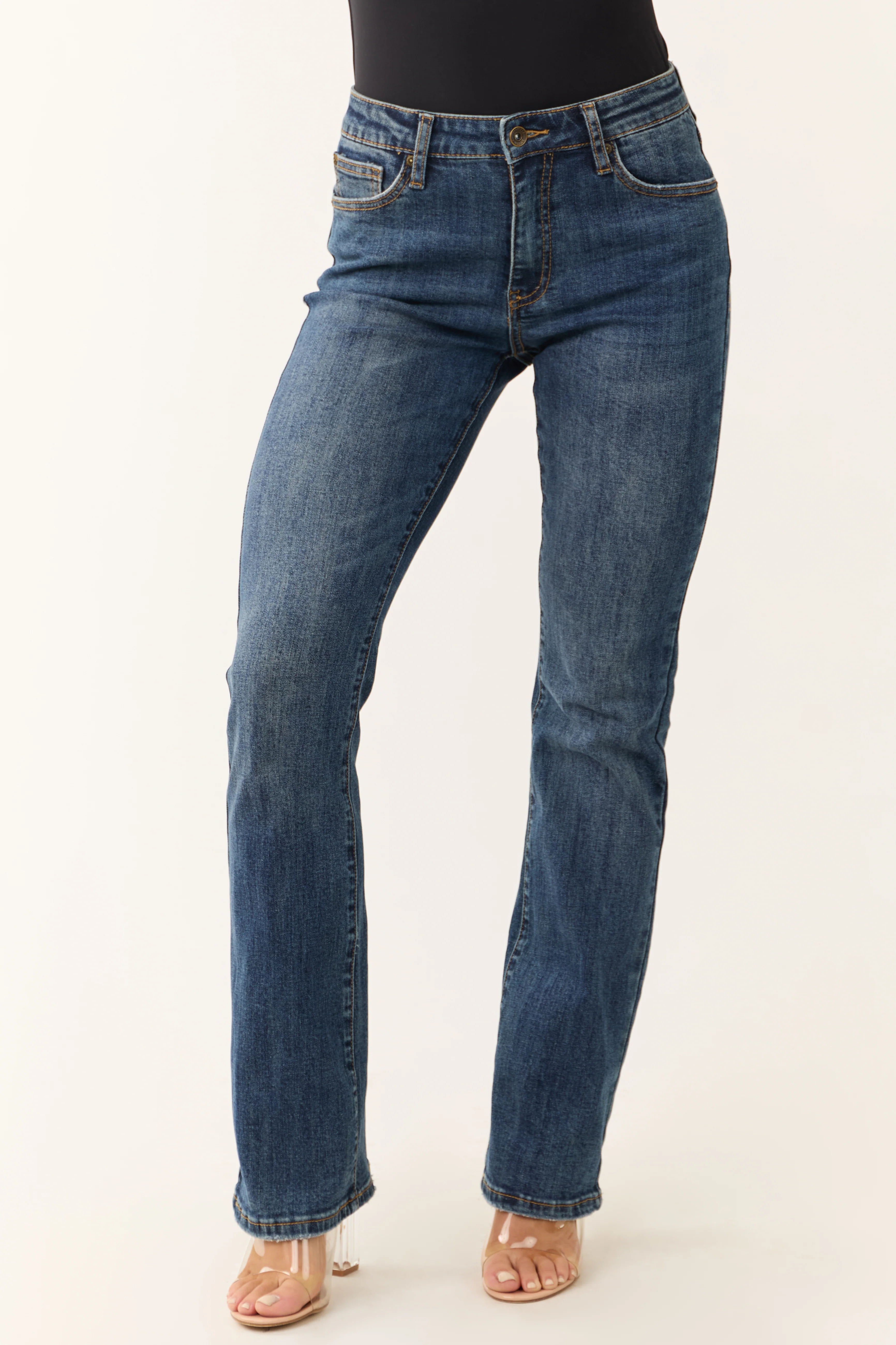 Special A Dark Wash Slender Bootcut Jeans - LD SALE