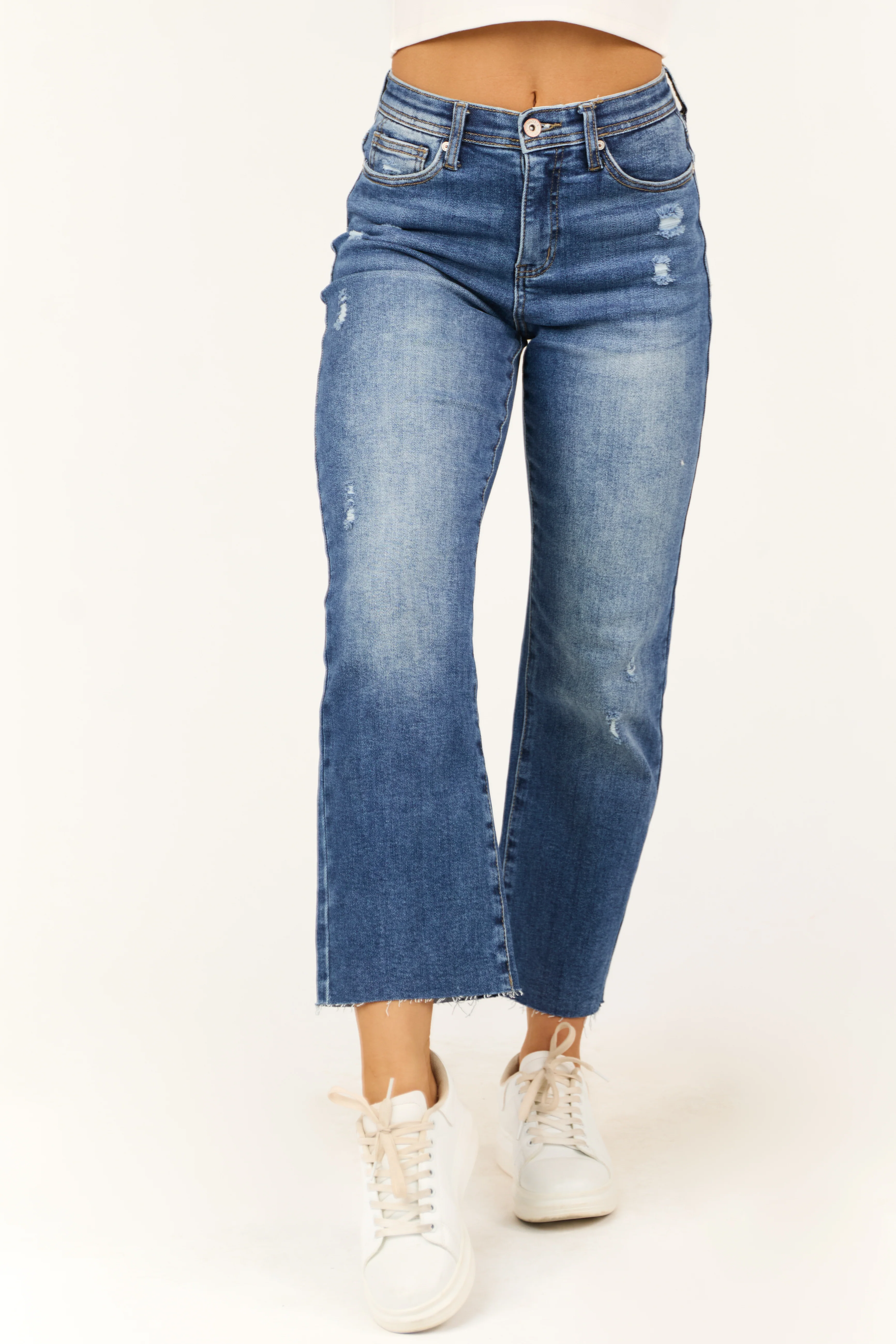 Special A Dark Wash Tummy Control Straight Jeans - LD SALE