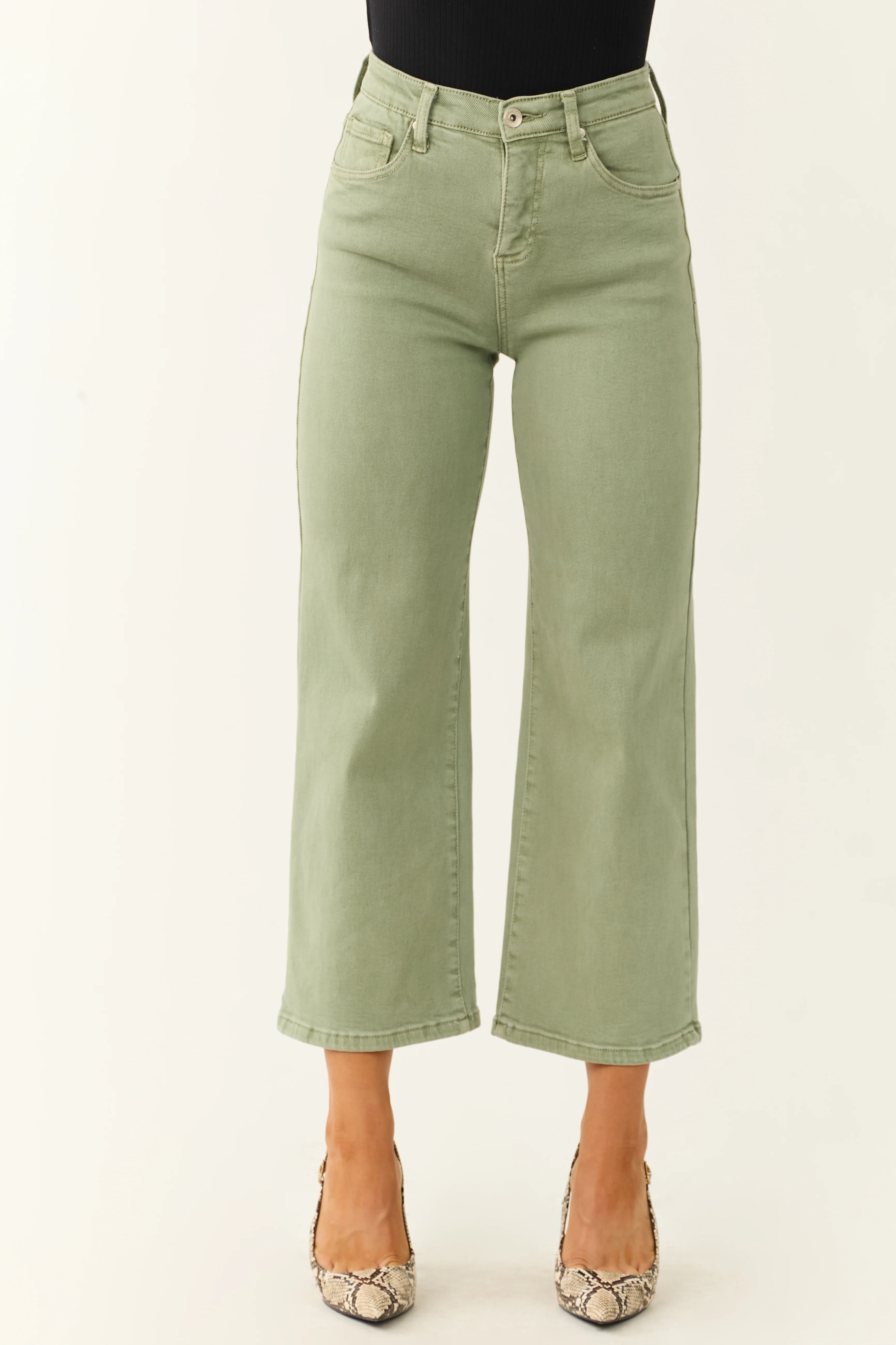 Special A Sage Tummy Control Wide Leg Jeans - LD SALE