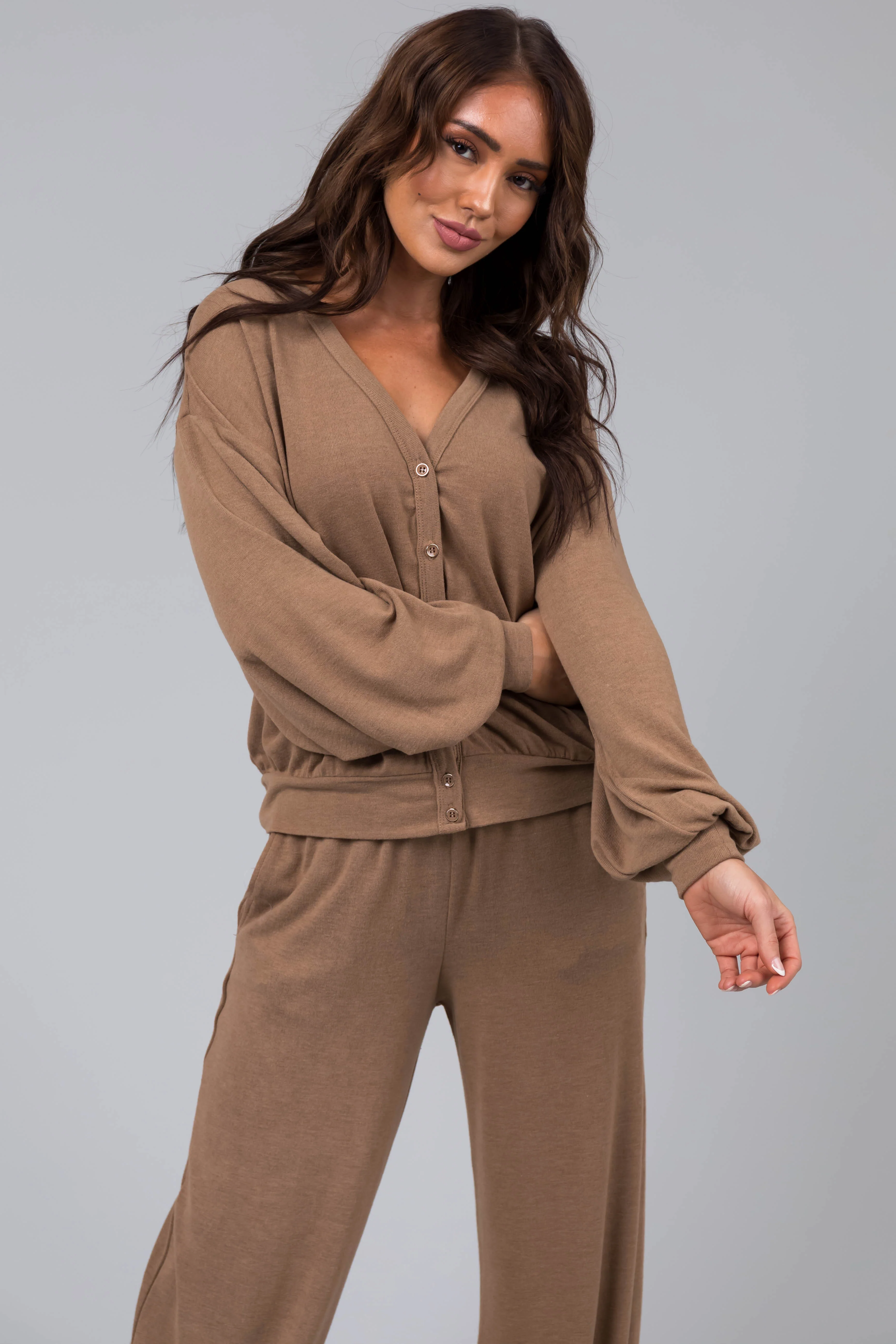 Peanut Soft Button Up Cardigan - LD SALE