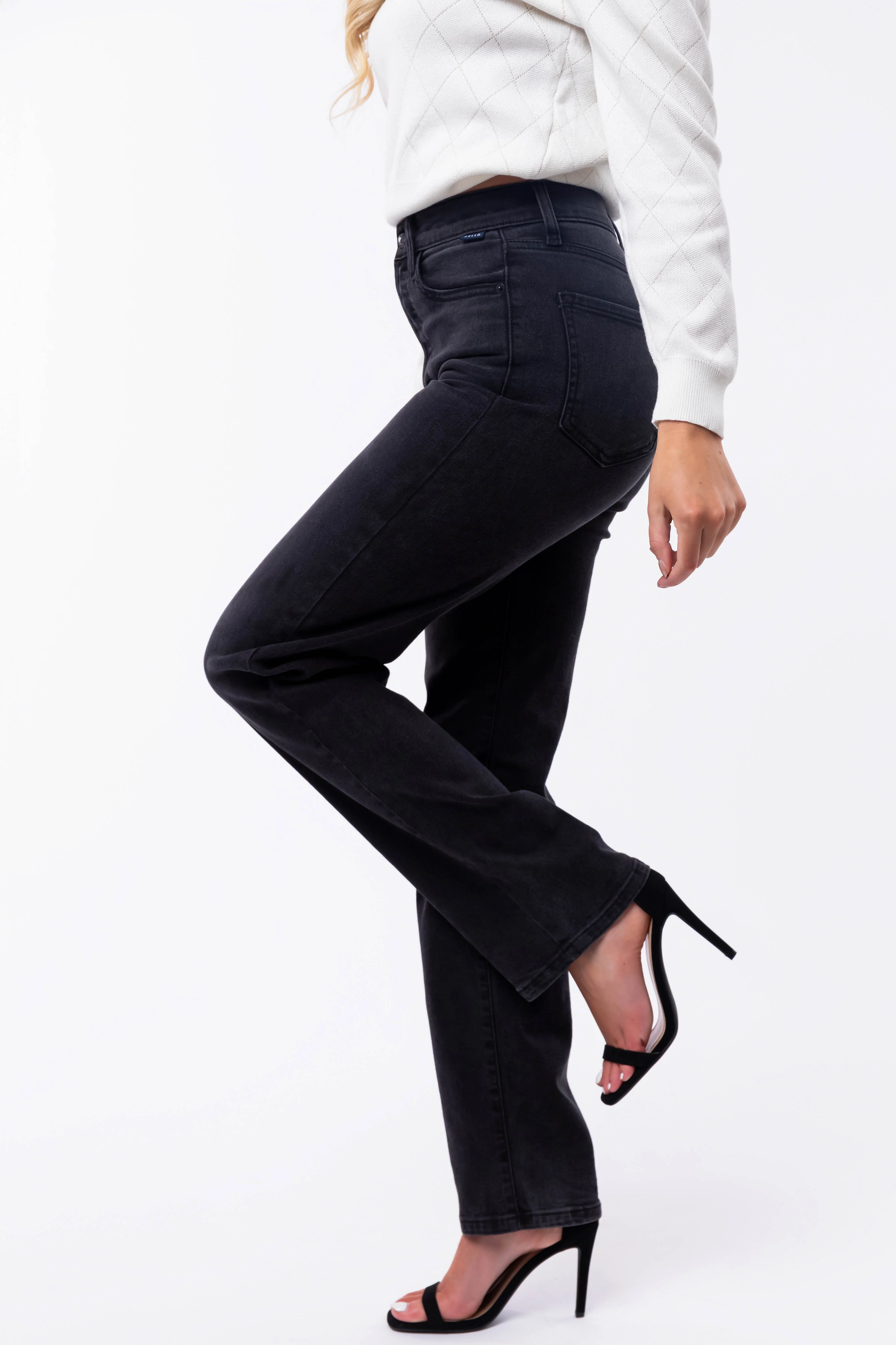 Cello Faded Black High Rise Dad Jeans - LD SALE