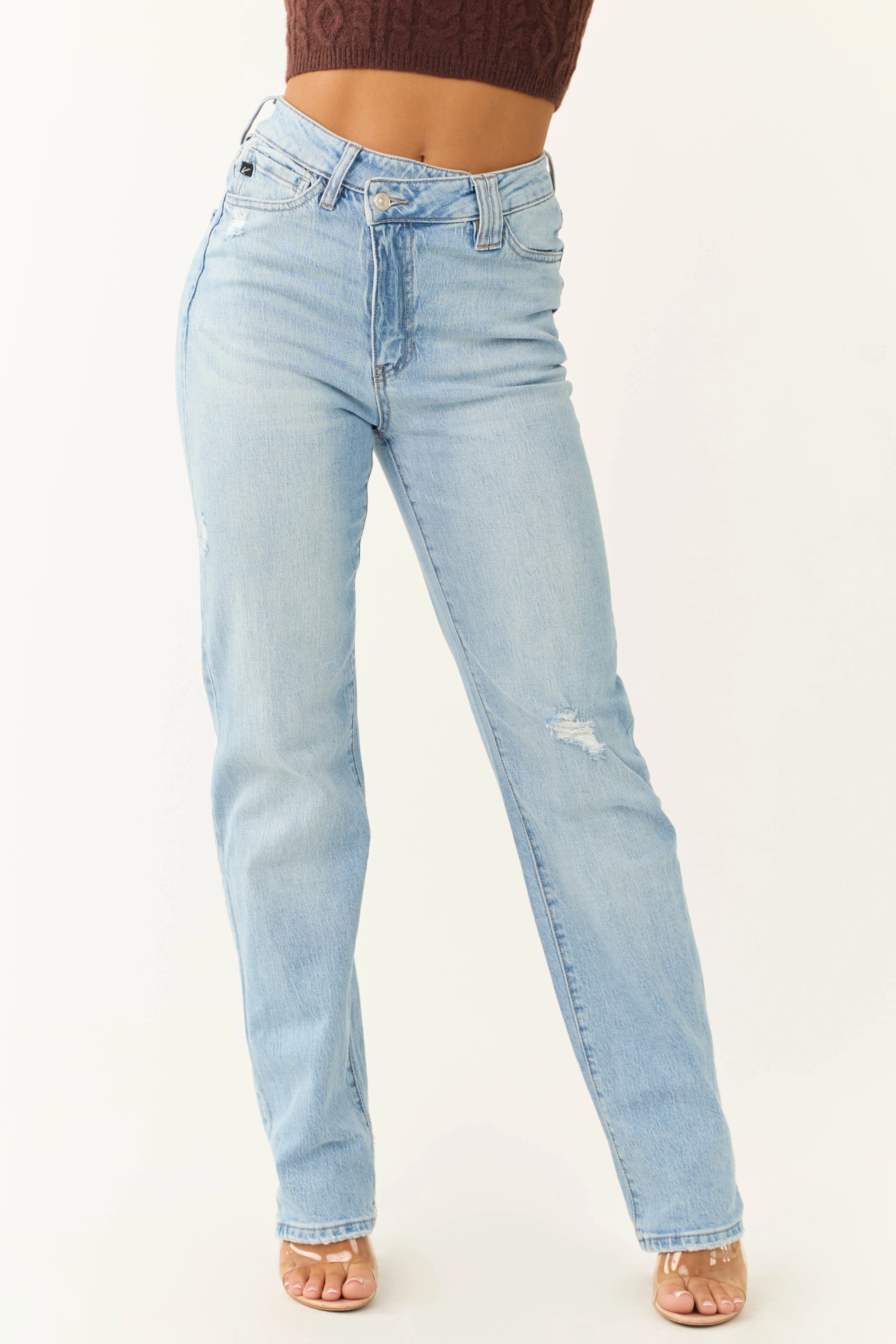 KanCan Light Wash High Rise 90's Straight Jeans - LD SALE
