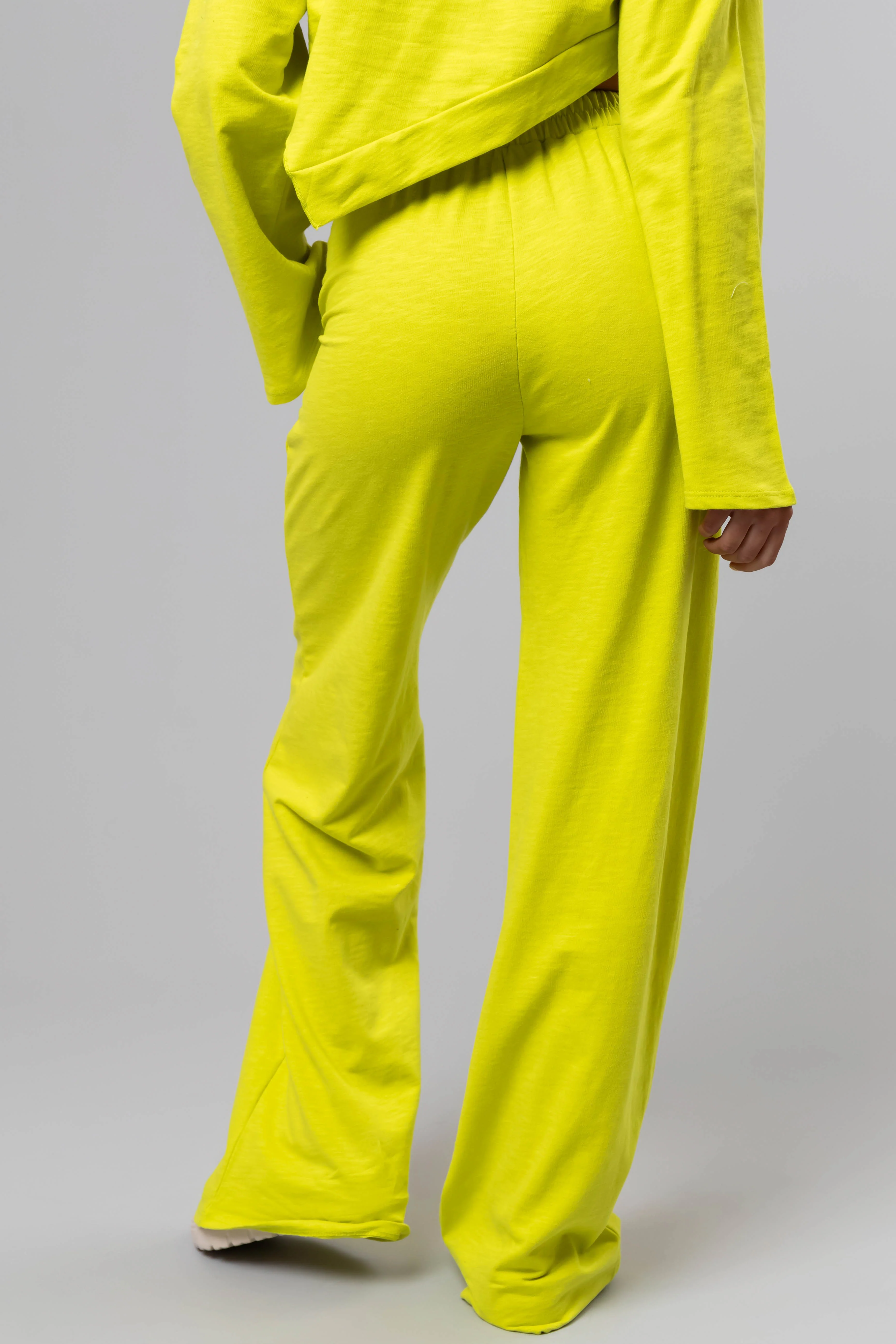 Lime Long Sleeve Top and Wide Leg Pants Set - LD SALE