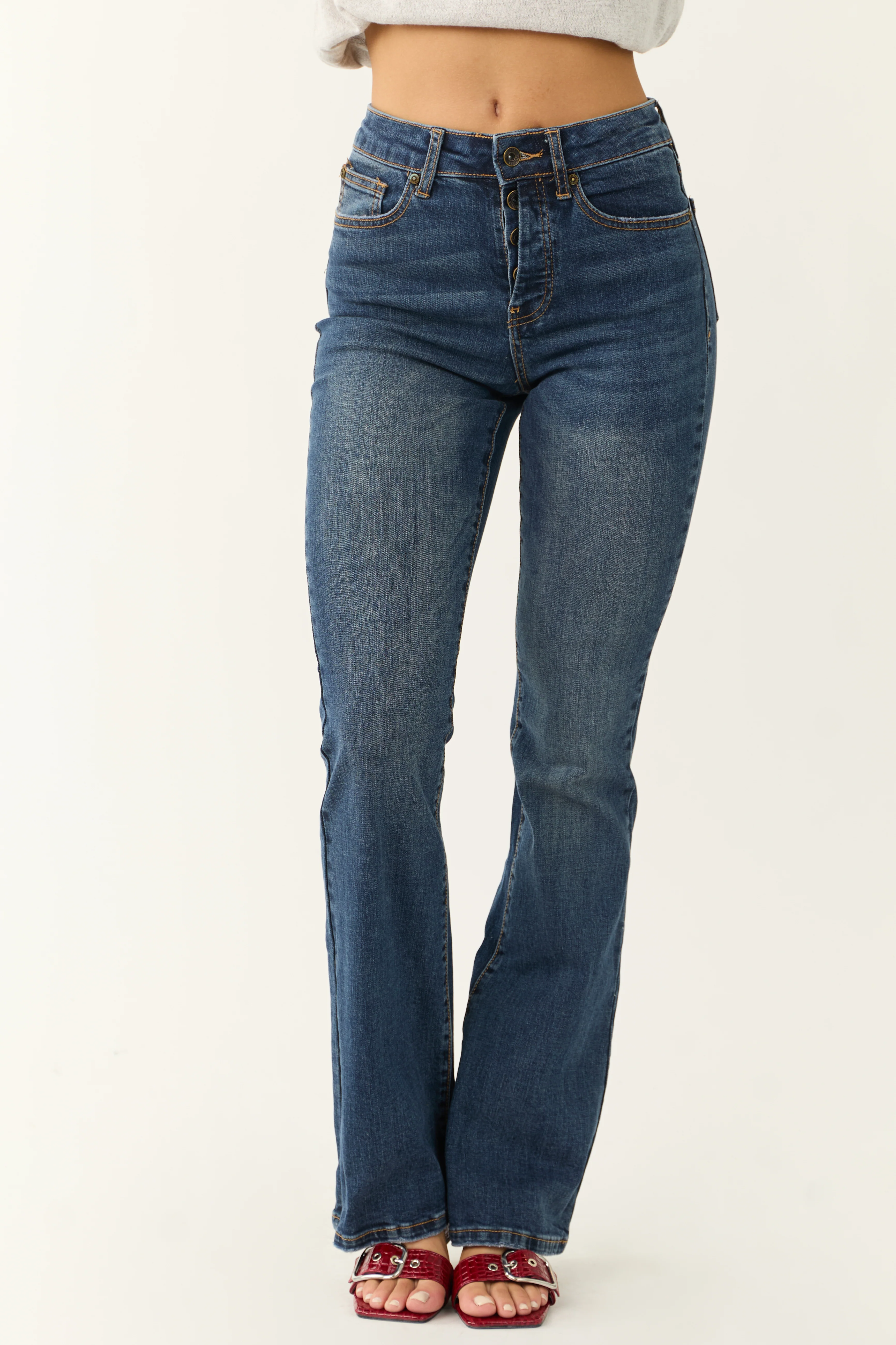 Special A Medium Wash High Rise Bootcut Jeans - LD SALE