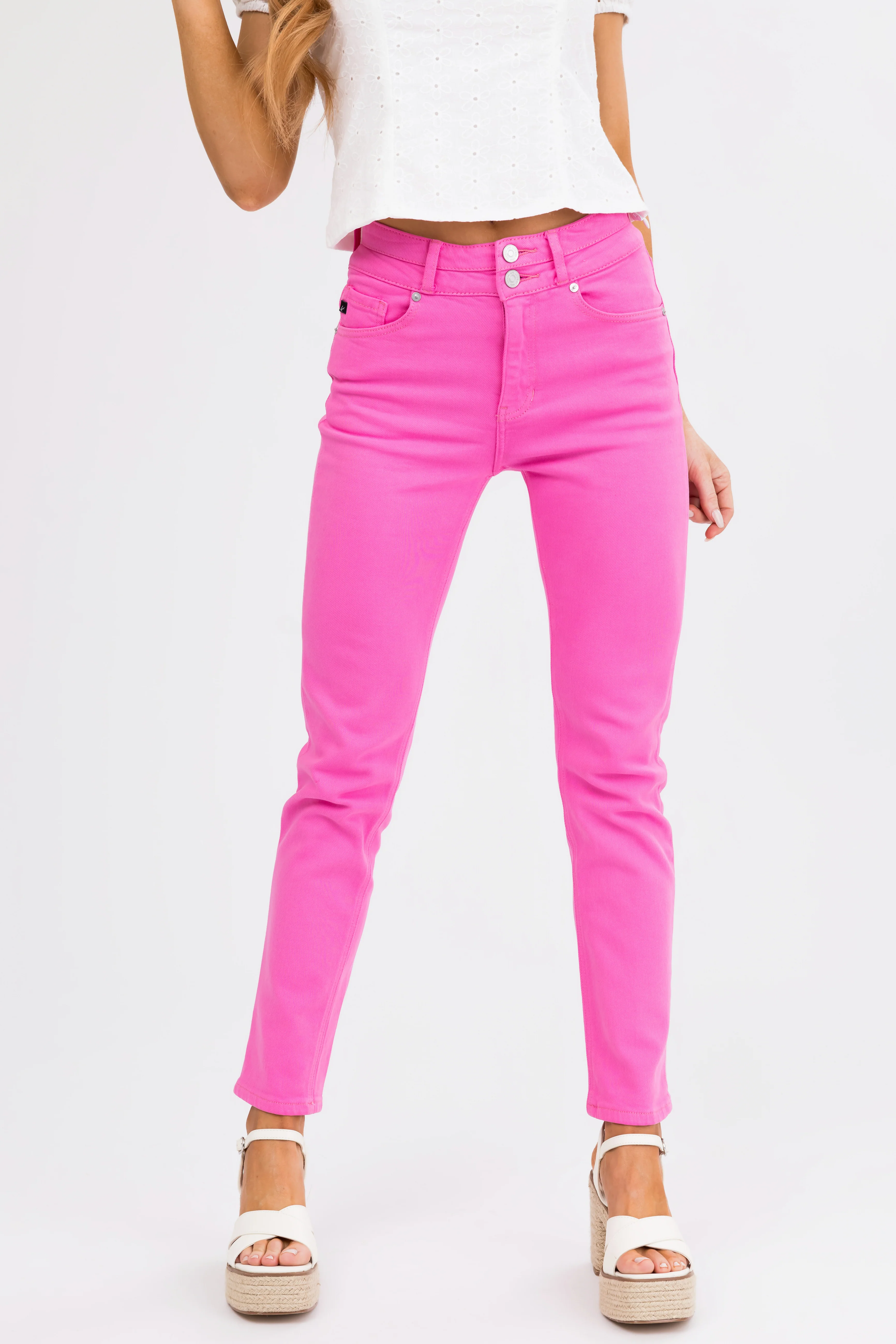 KanCan Bubblegum High Rise Straight Leg Jeans - LD SALE