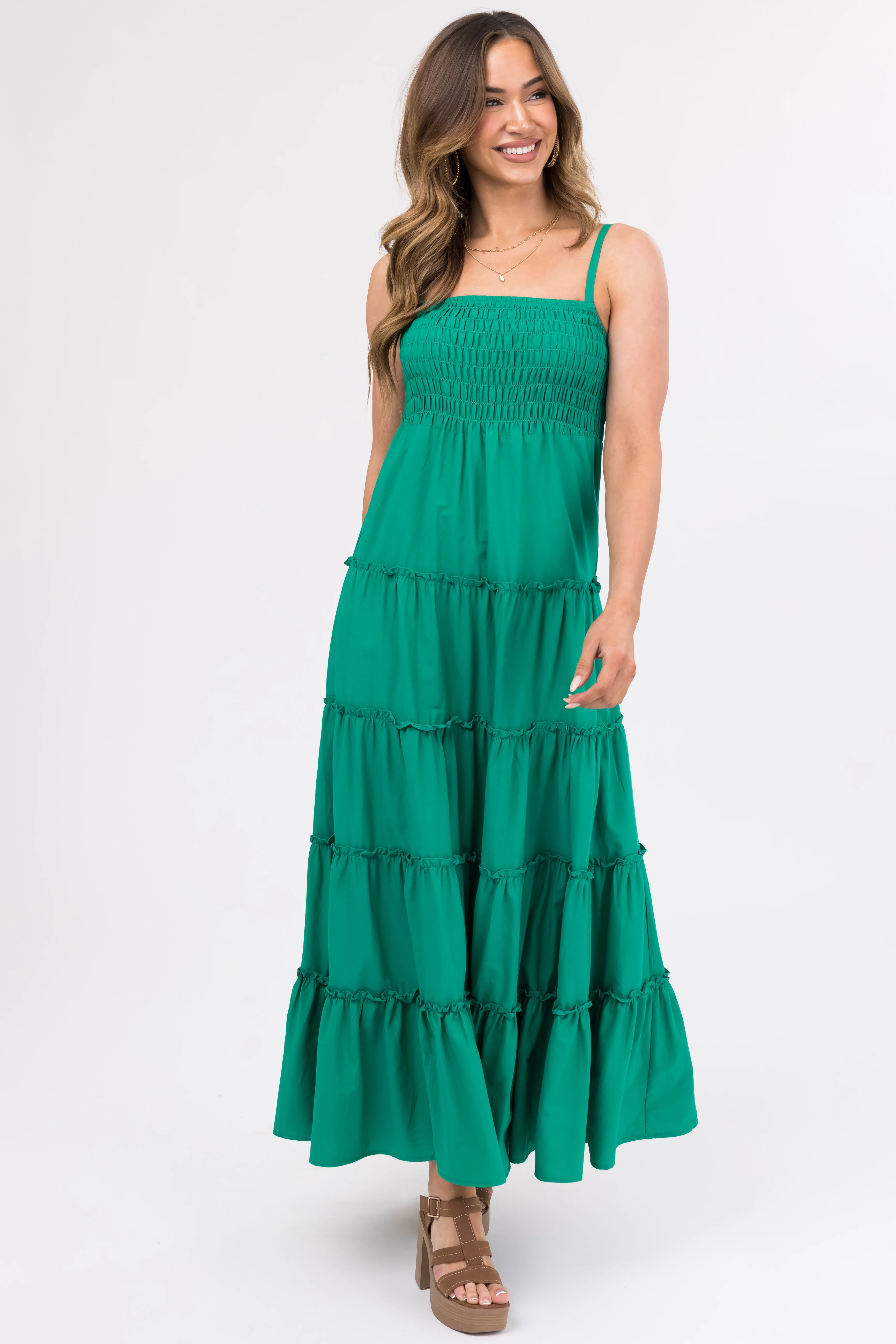 Jade Smocked Top Tiered Maxi Dress - LD SALE