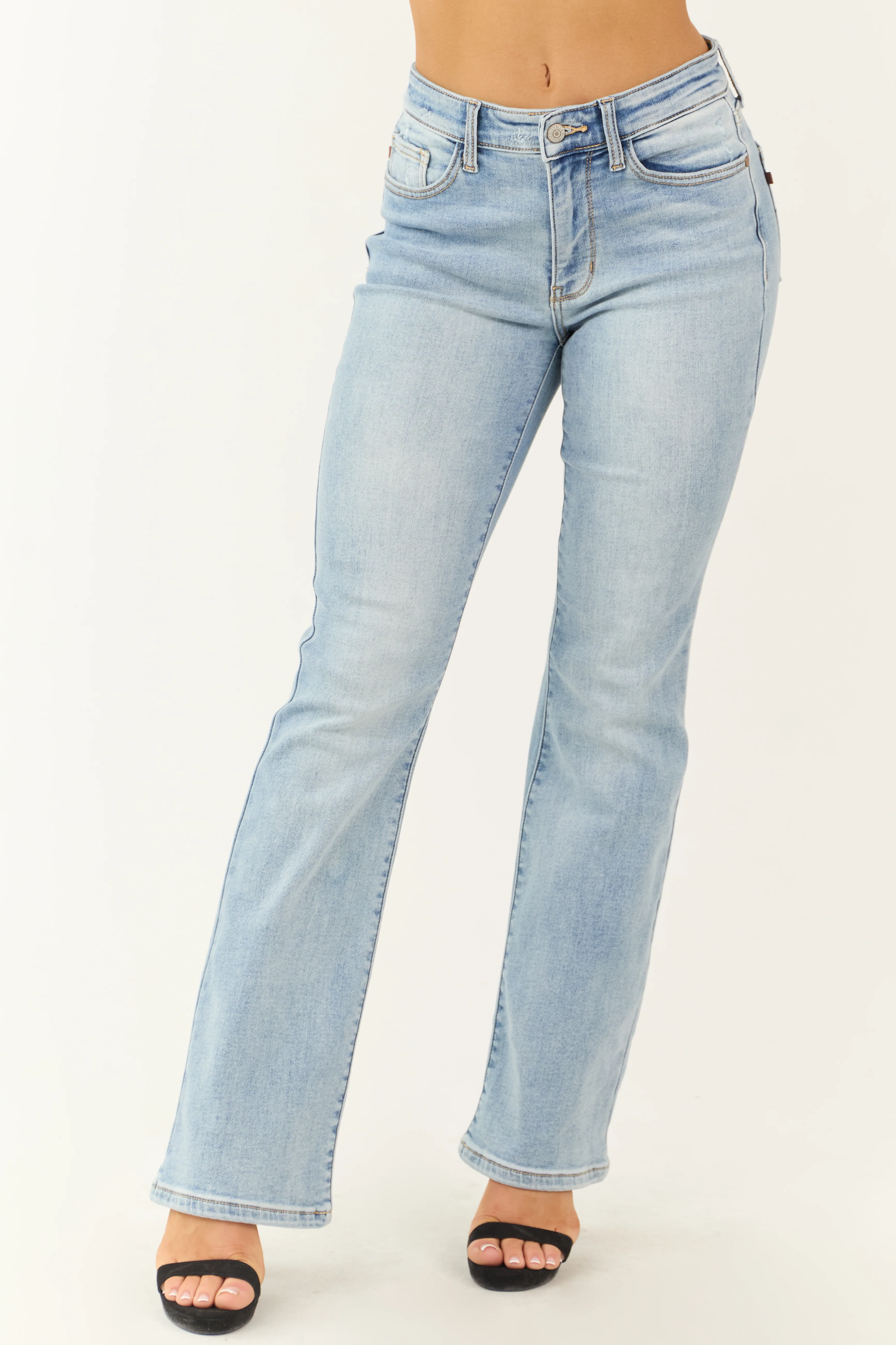 Judy Blue Light Wash Thermal Lined Bootcut Jeans - LD SALE