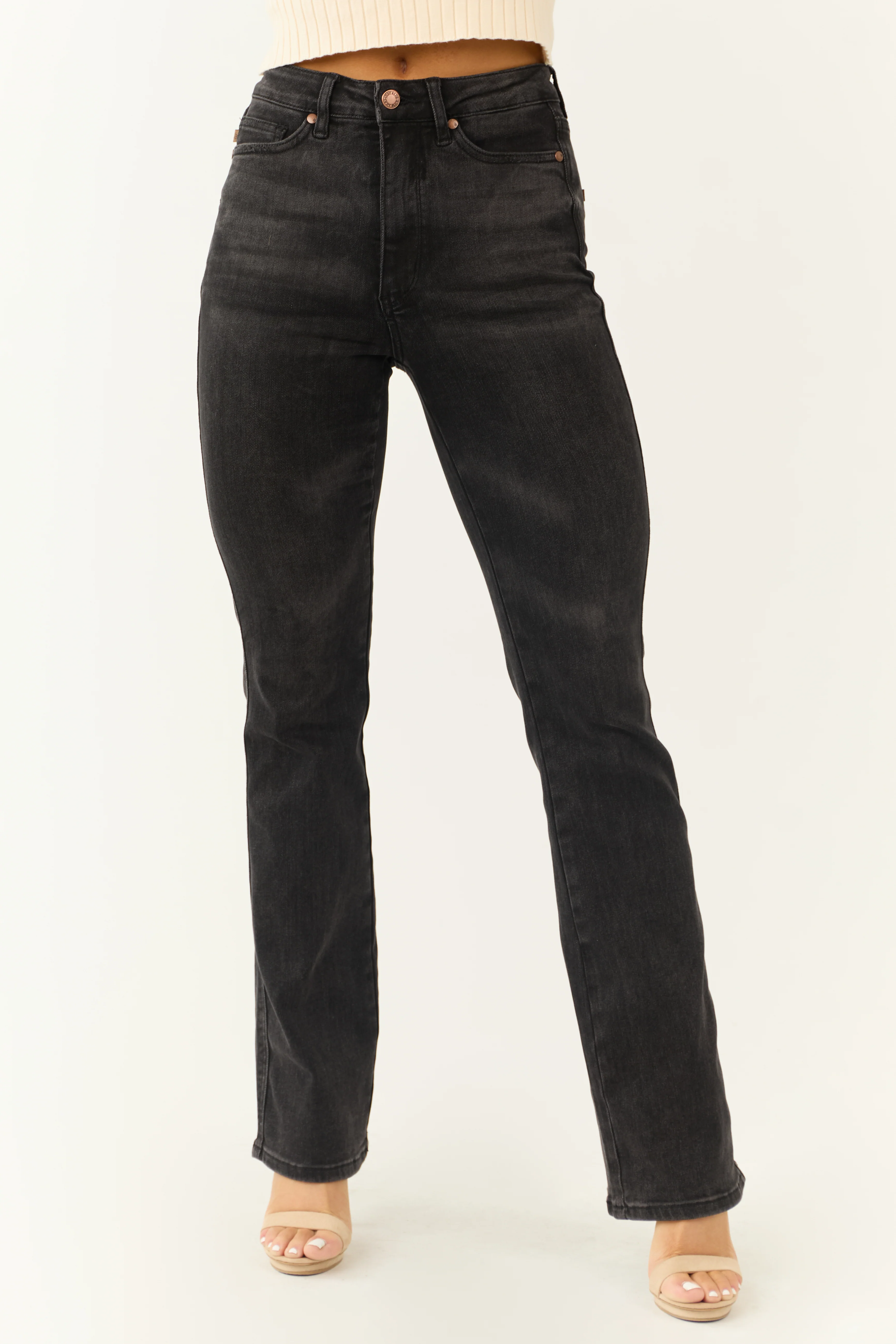 Judy Blue Black Tummy Control Bootcut Jeans - LD SALE