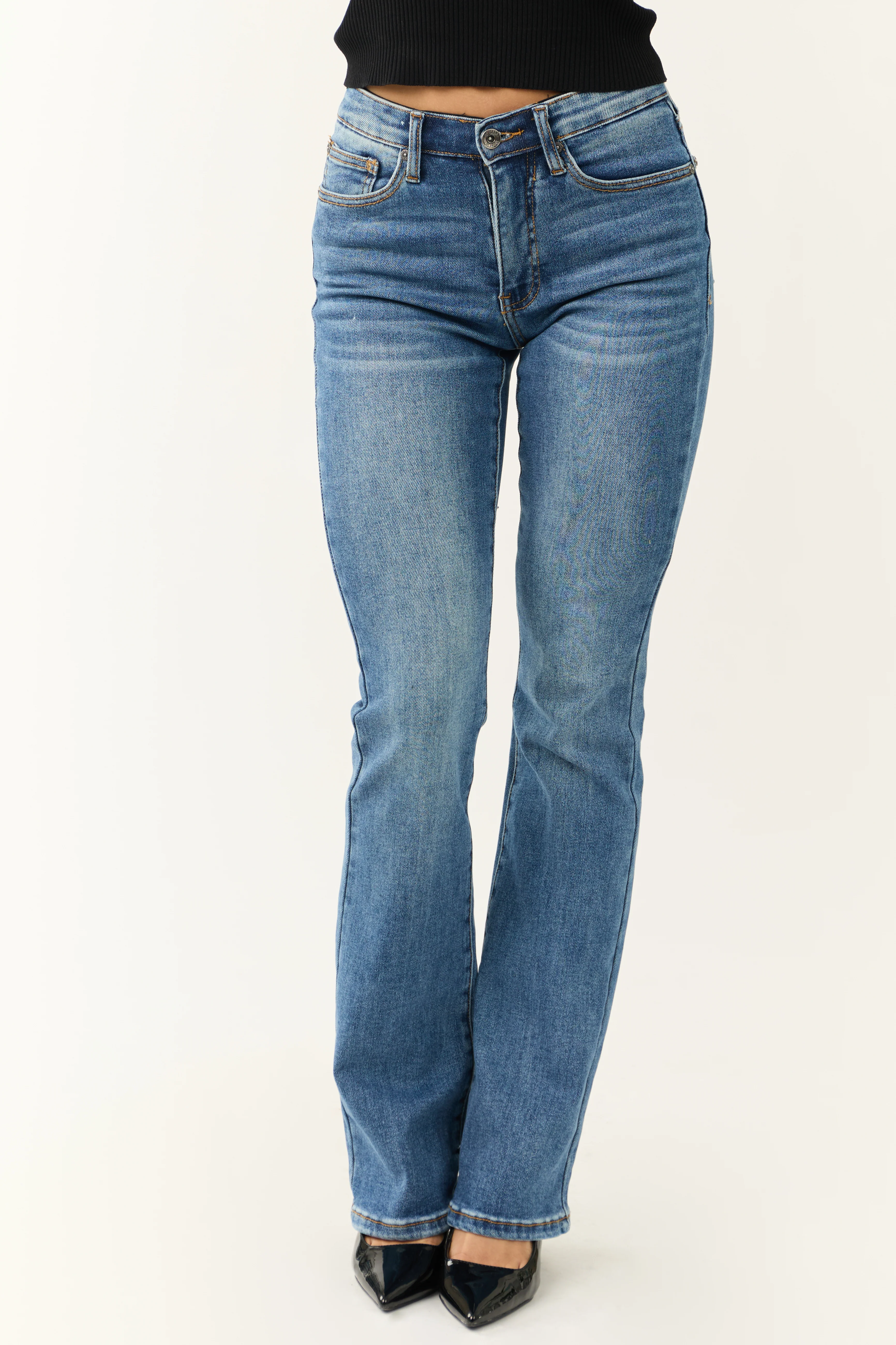 Special A Slim Bootcut Tummy Control Dark Wash Jeans - LD SALE