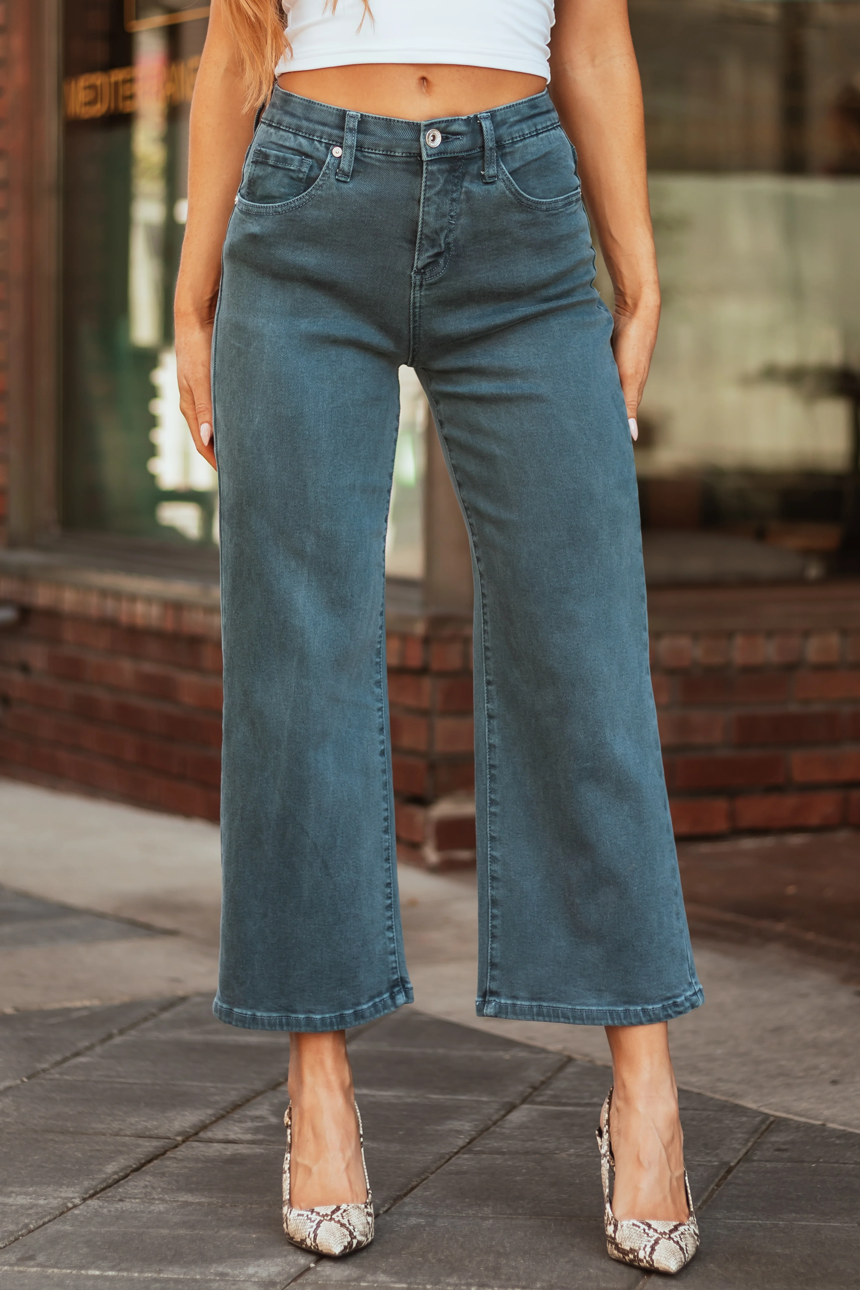 Special A Ocean Tummy Control Wide Leg Jeans - LD SALE