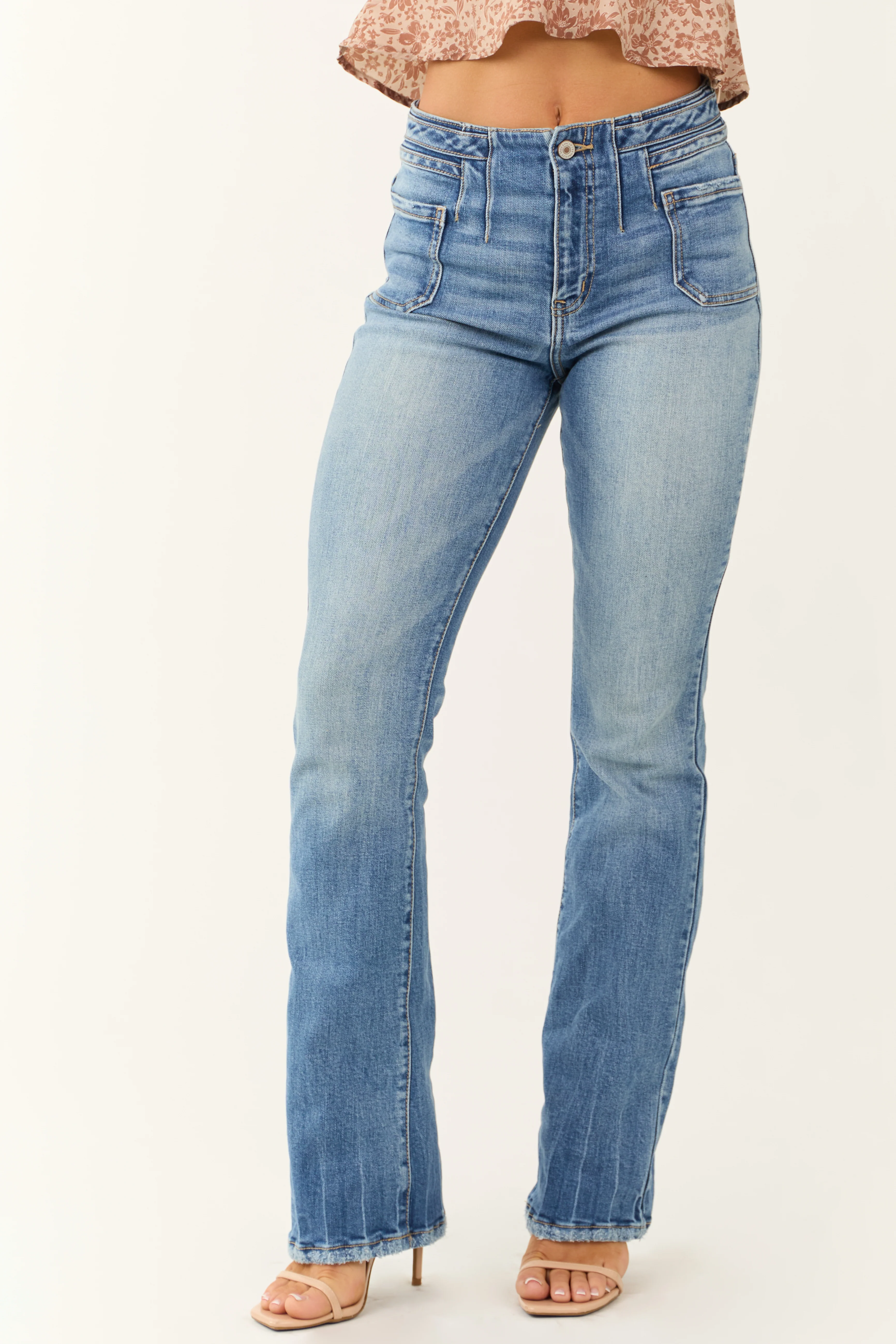 KanCan Medium Wash High Rise Bootcut Jeans - LD SALE