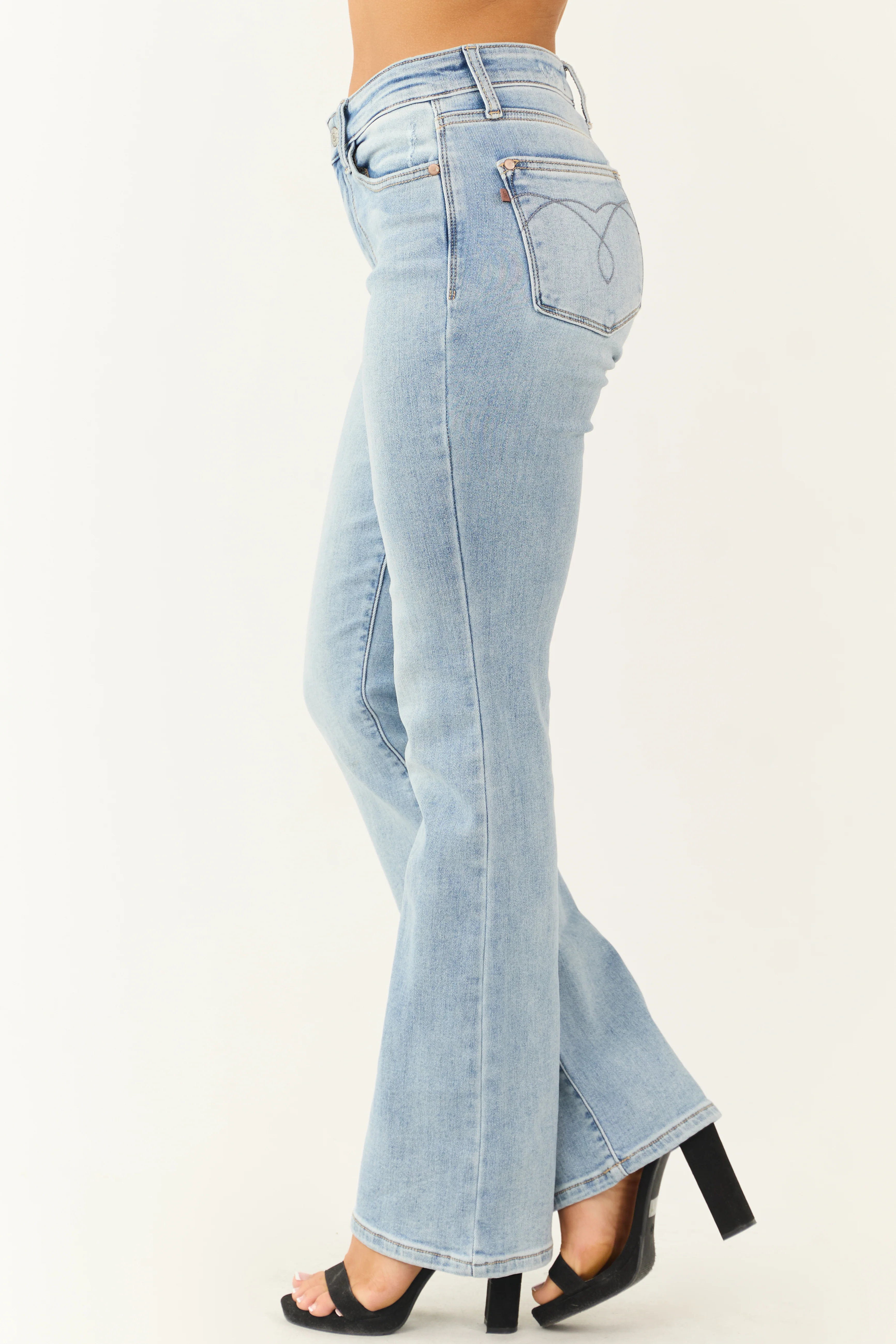 Judy Blue Light Wash Thermal Lined Bootcut Jeans - LD SALE