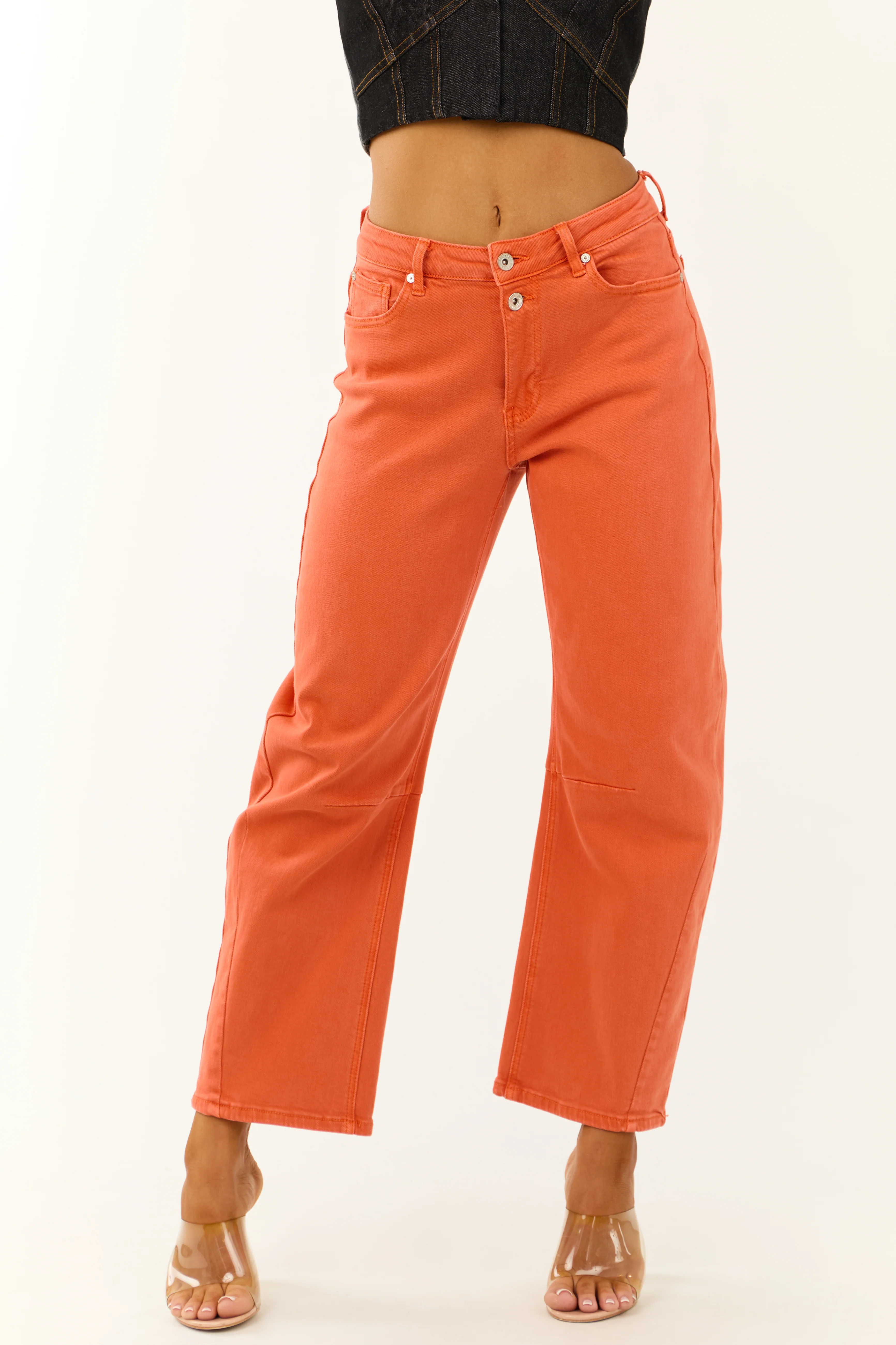 Special A Terracotta Wide Leg Barrel Jeans - LD SALE