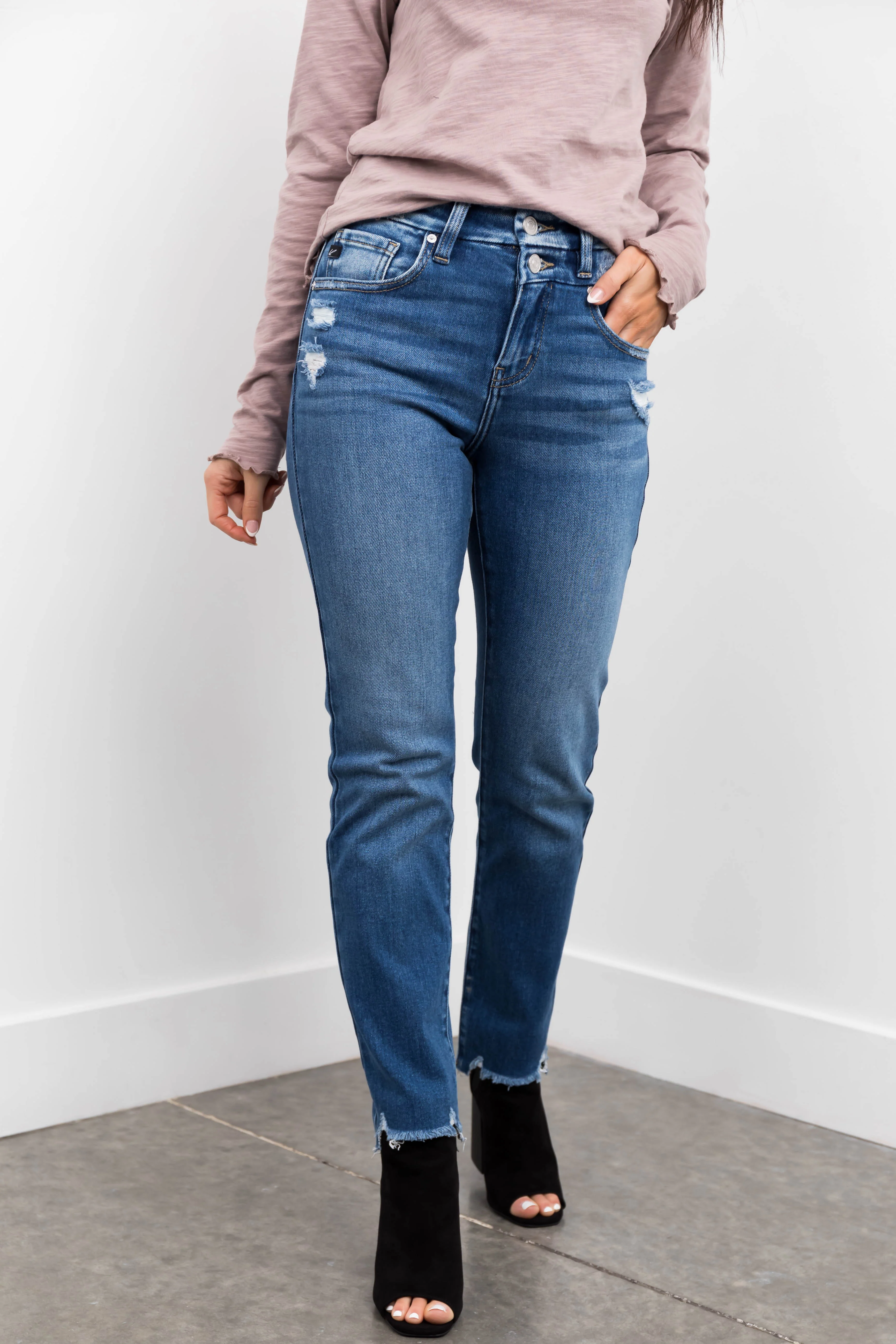 KanCan High Rise Slim Straight Jeans - LD SALE