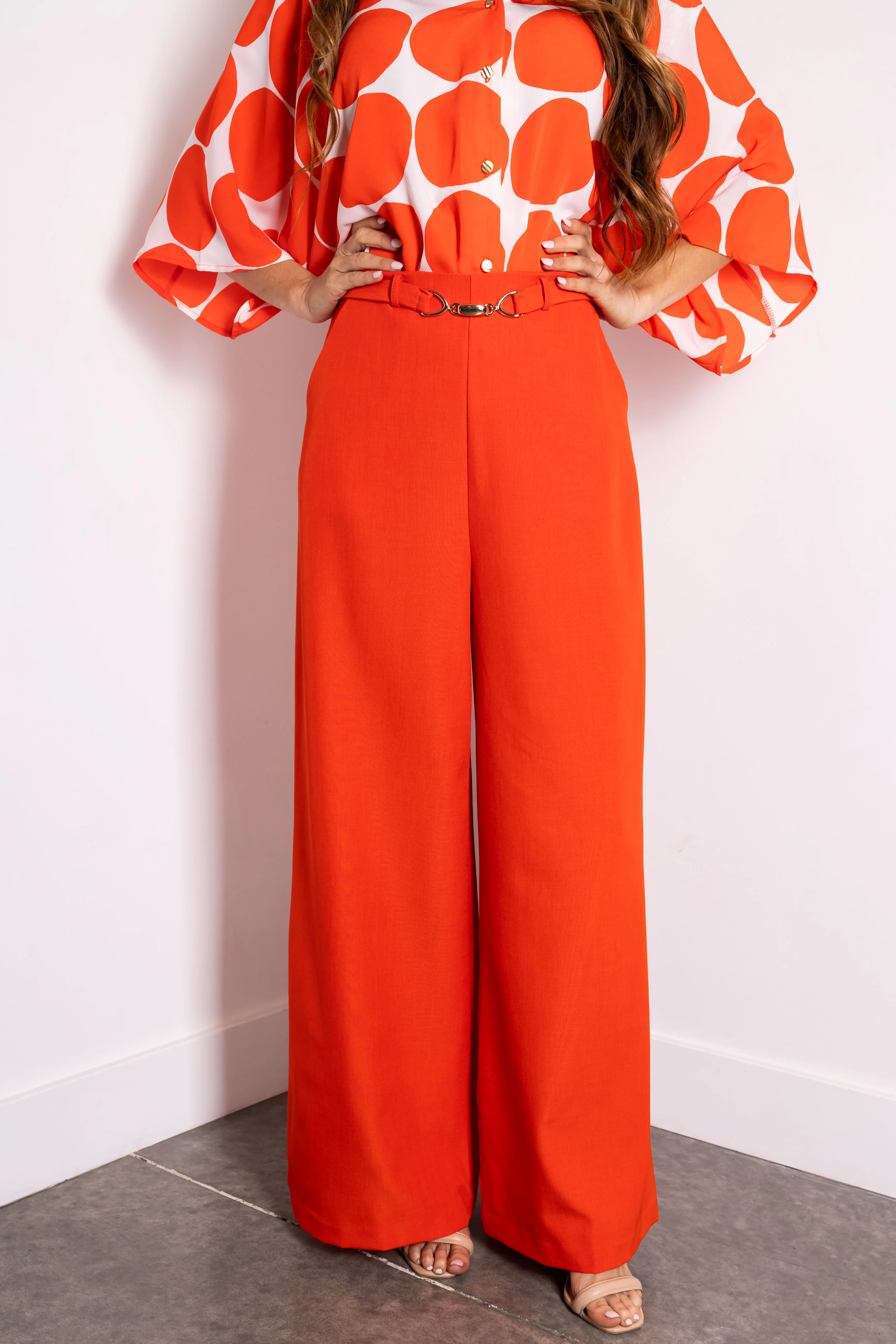 Flying Tomato Lipstick Wide Leg Pants - LD SALE