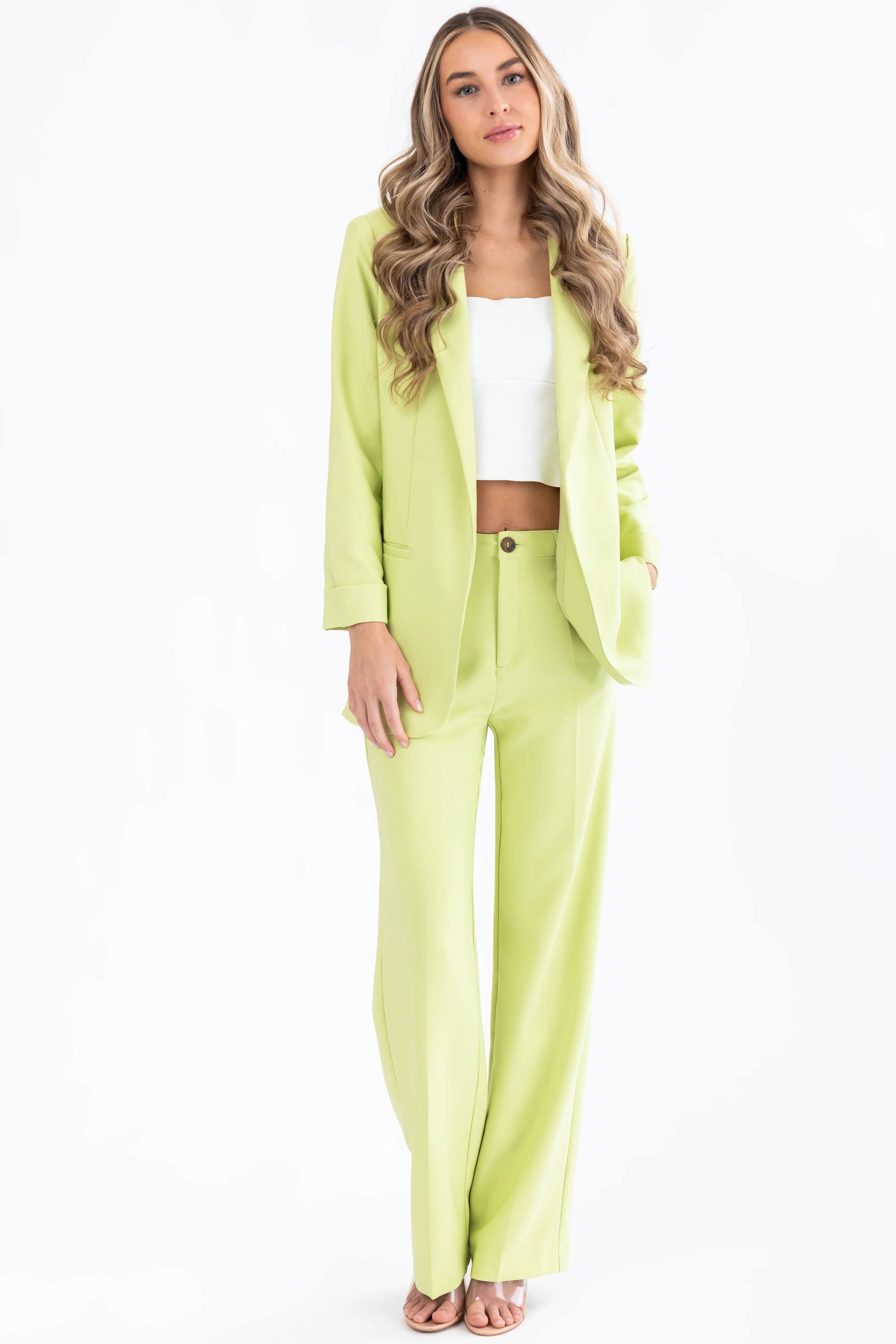 Emily Key Lime Straight Leg Dress Pants - LD SALE