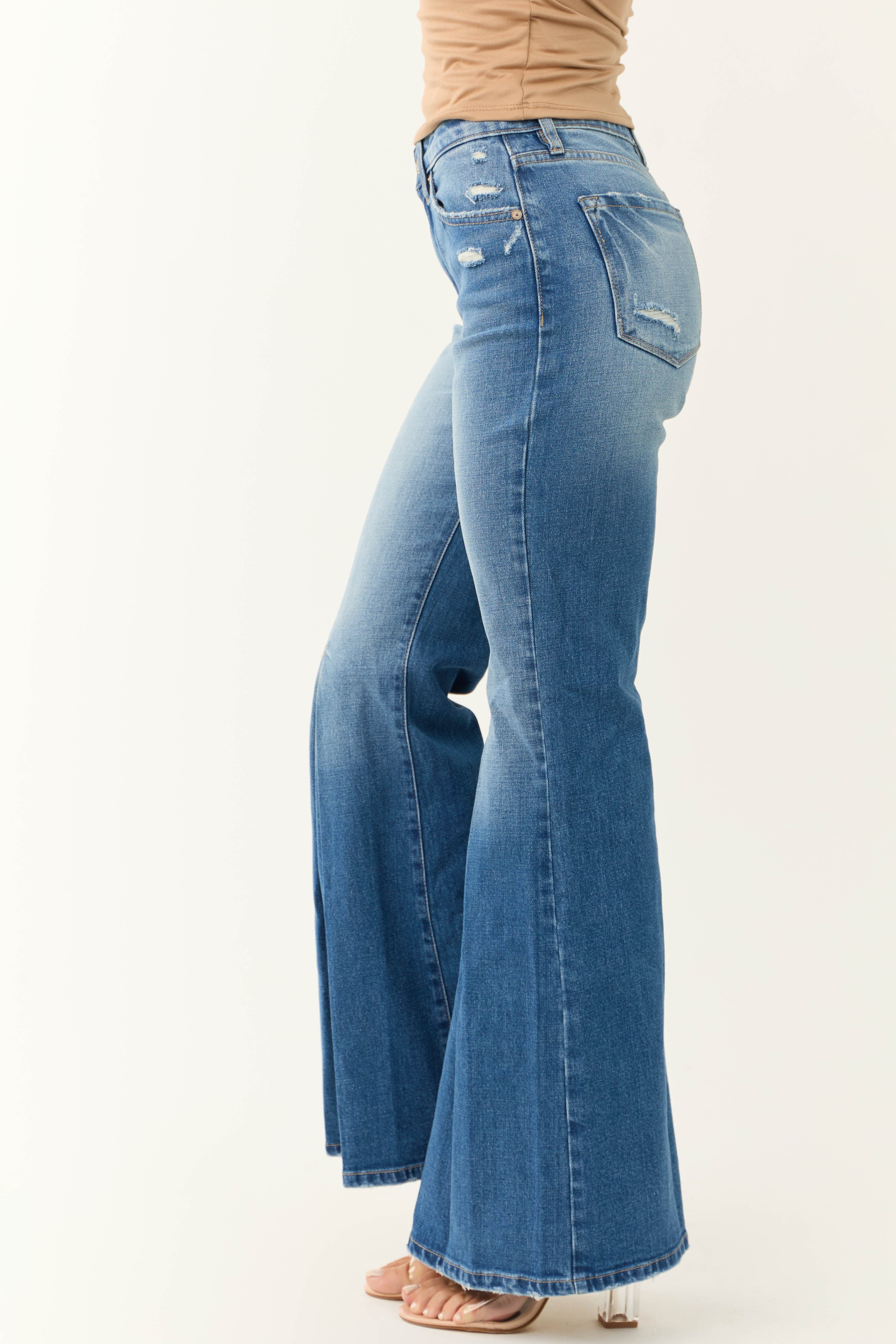 KanCan Medium Wash High Rise Super Flare Jeans - LD SALE