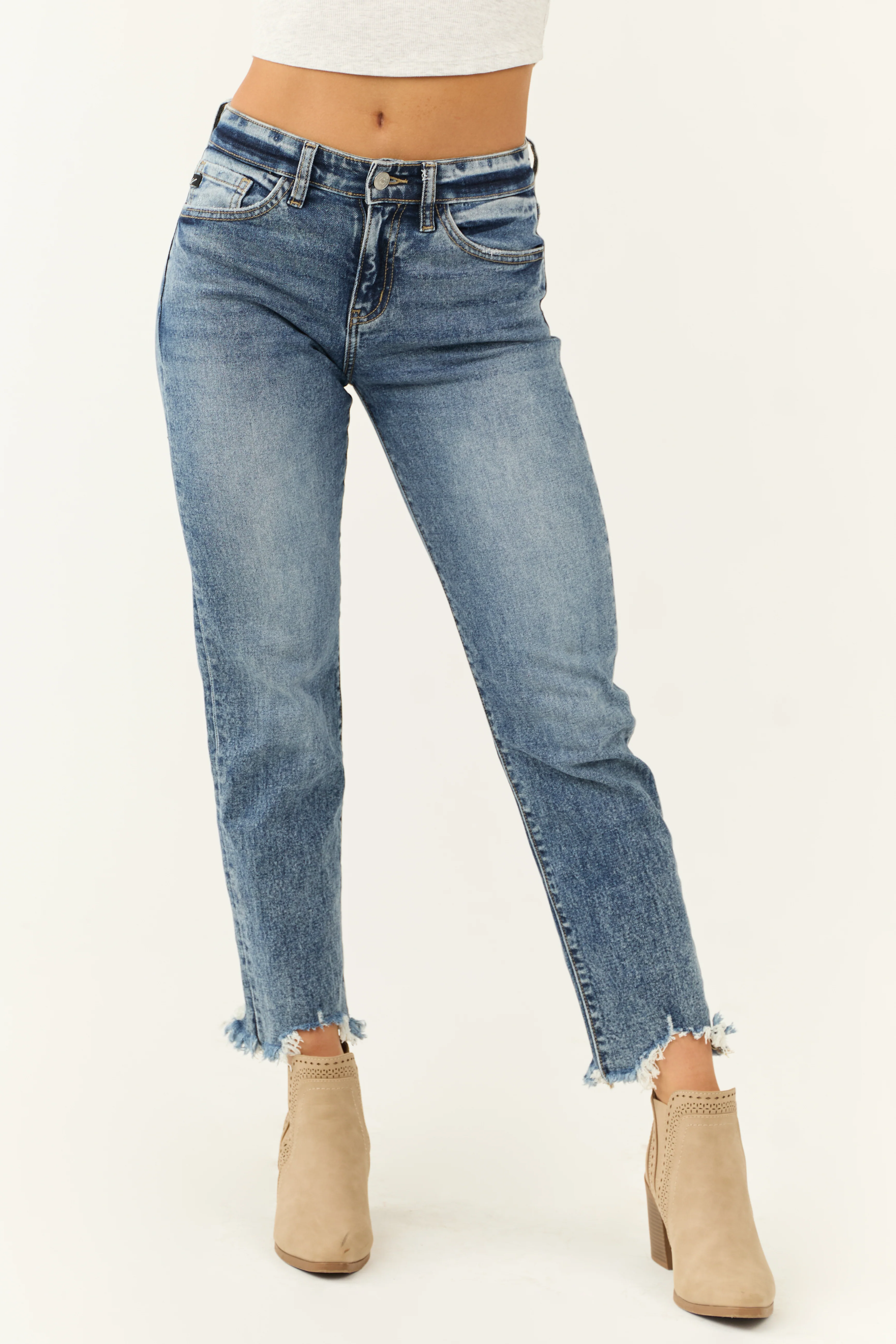 KanCan Dark Medium Wash Slim Straight Jeans - LD SALE