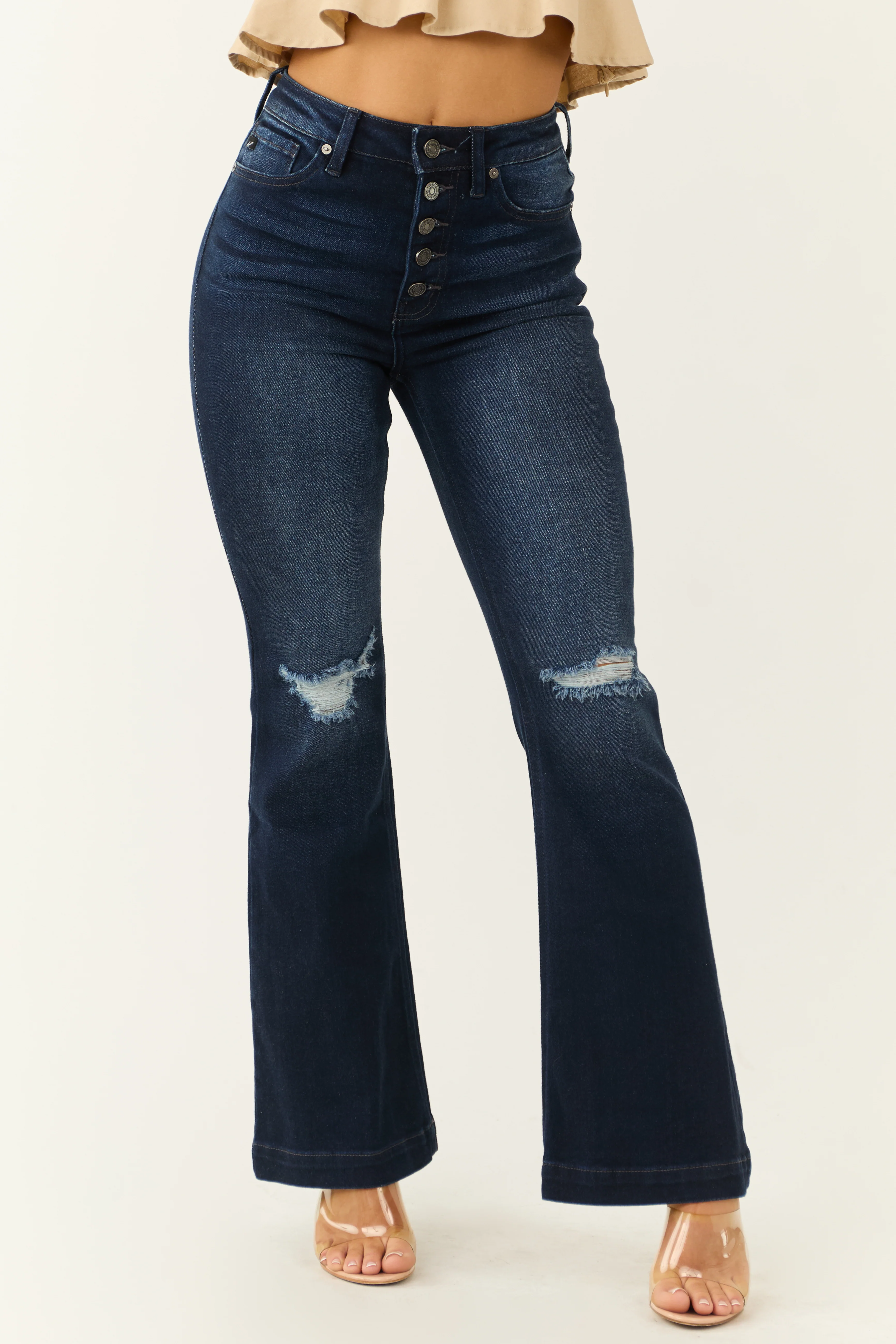 KanCan Dark Wash High Rise Flare Jeans - LD SALE