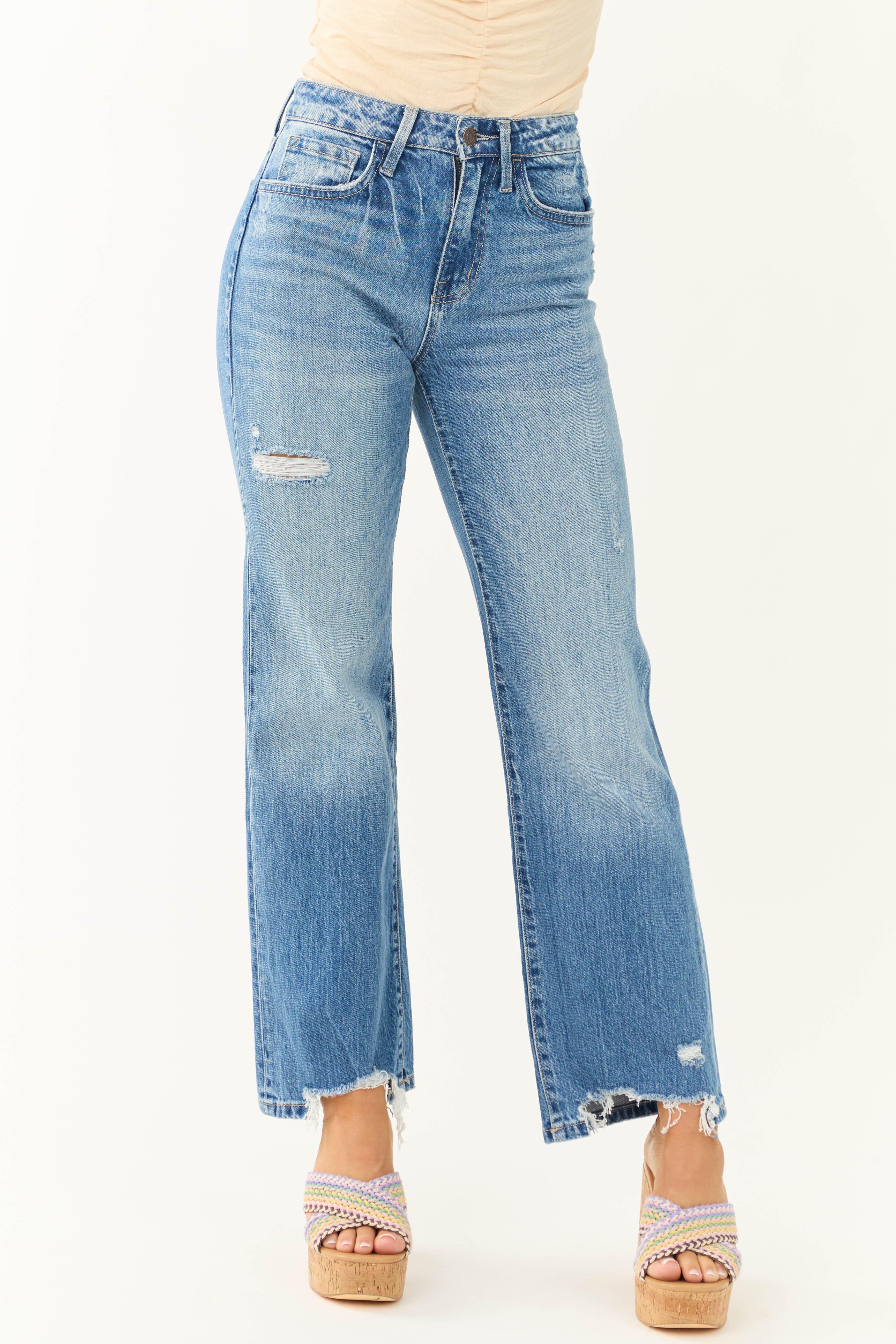 Vervet Medium Wash Dad Jeans - LD SALE