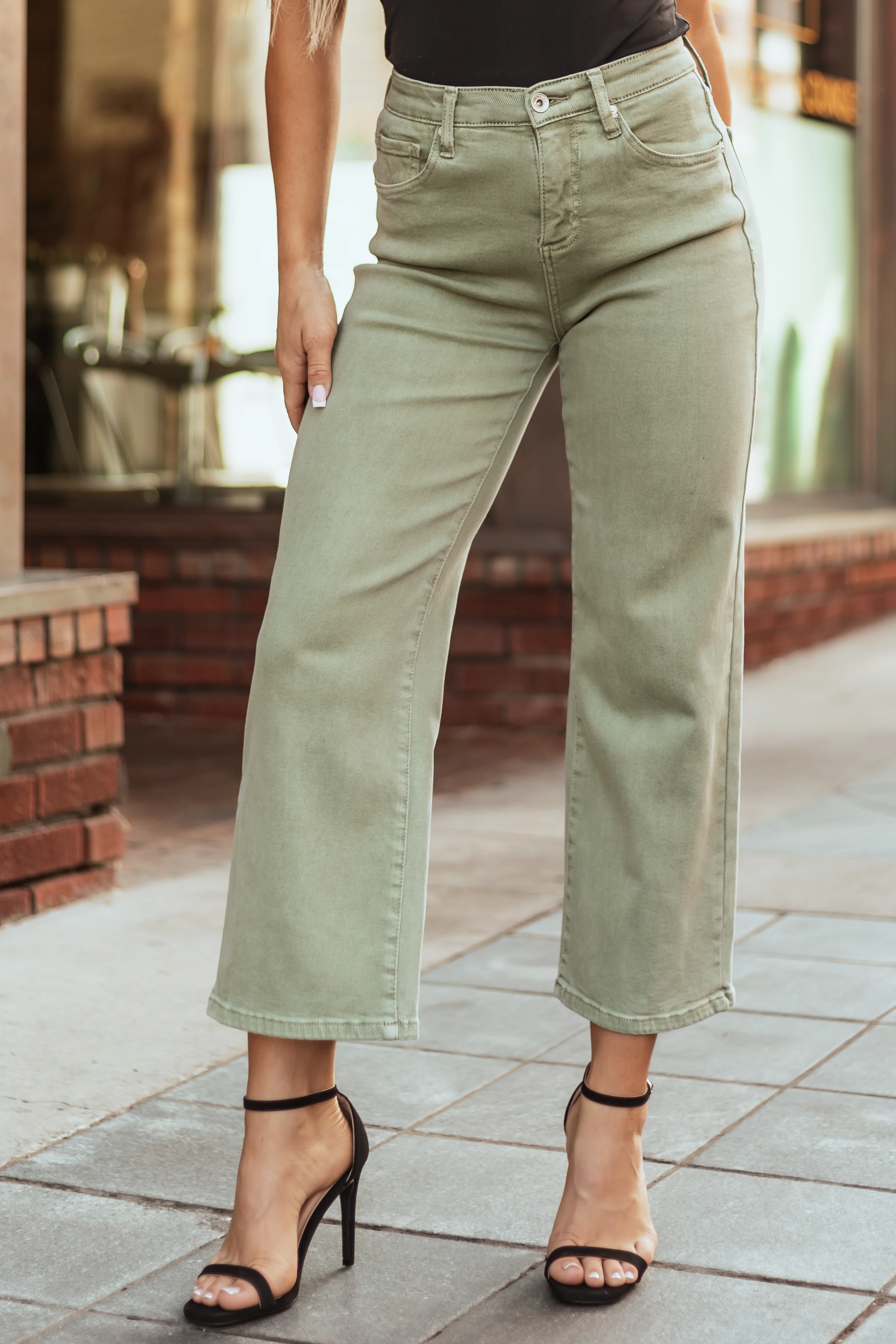 Special A Sage Tummy Control Wide Leg Jeans - LD SALE