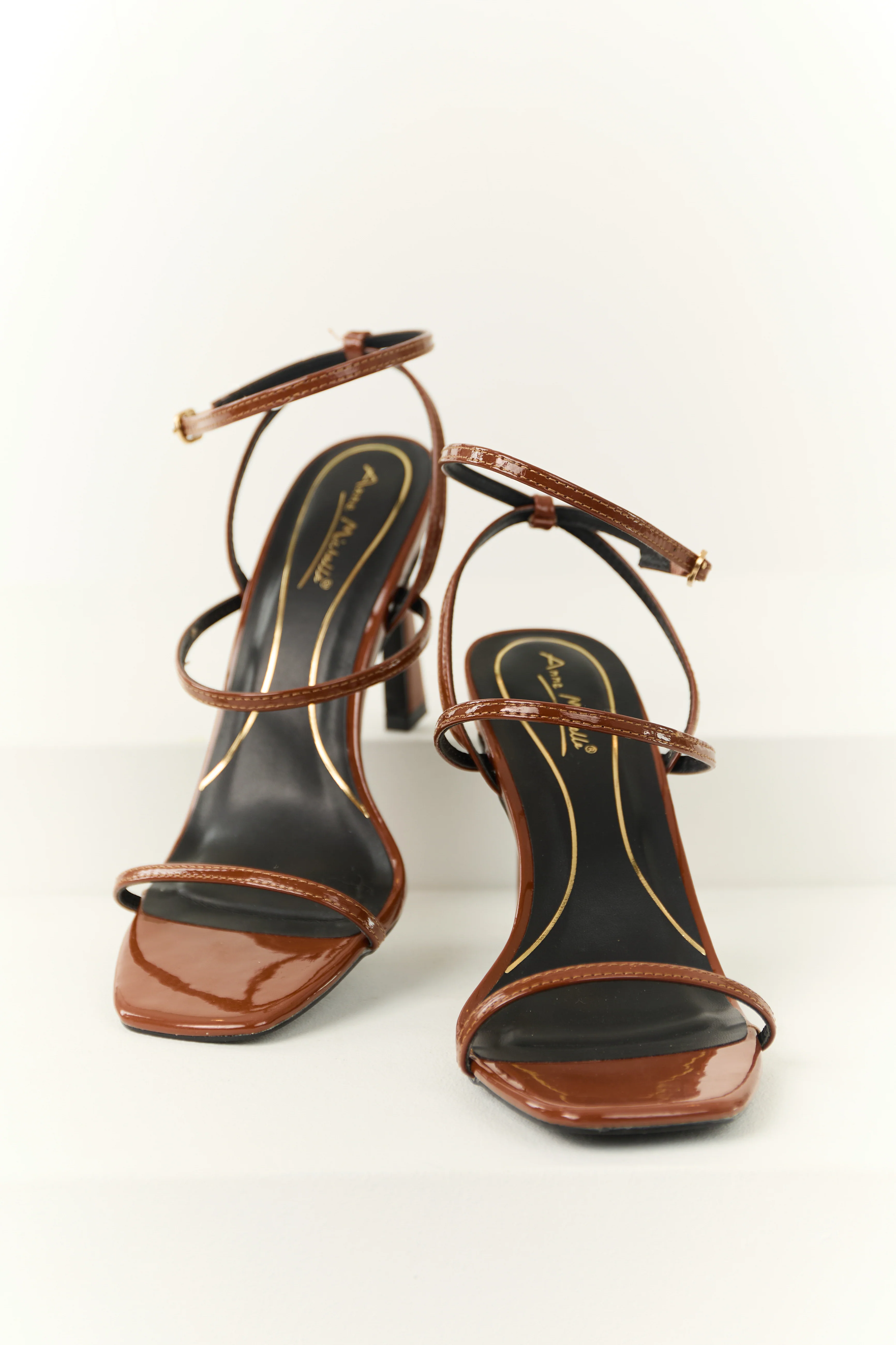 Caramel Square Toe Stiletto Heels - LD SALE