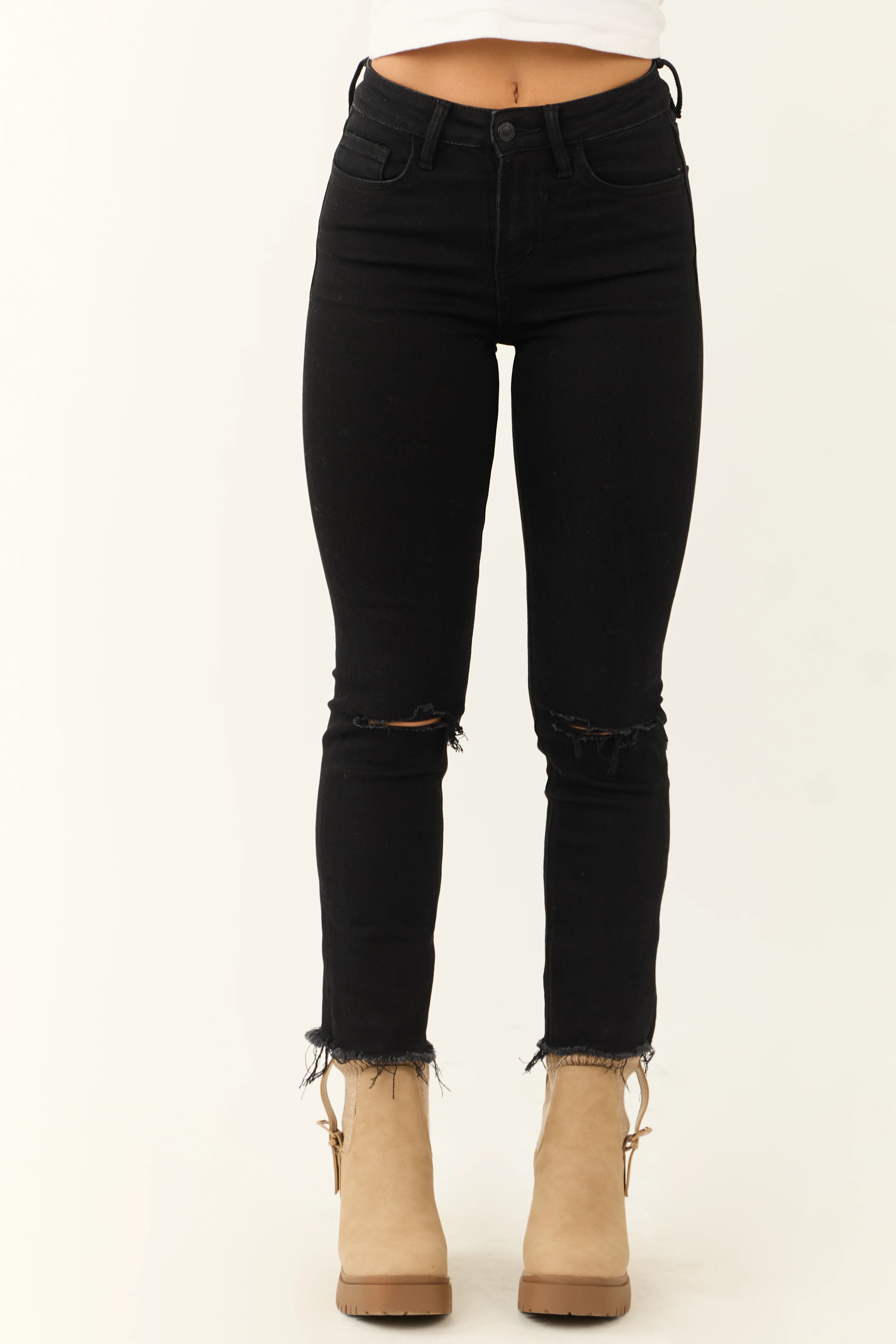 Vervet Black High Rise Slim Straight Jeans - LD SALE