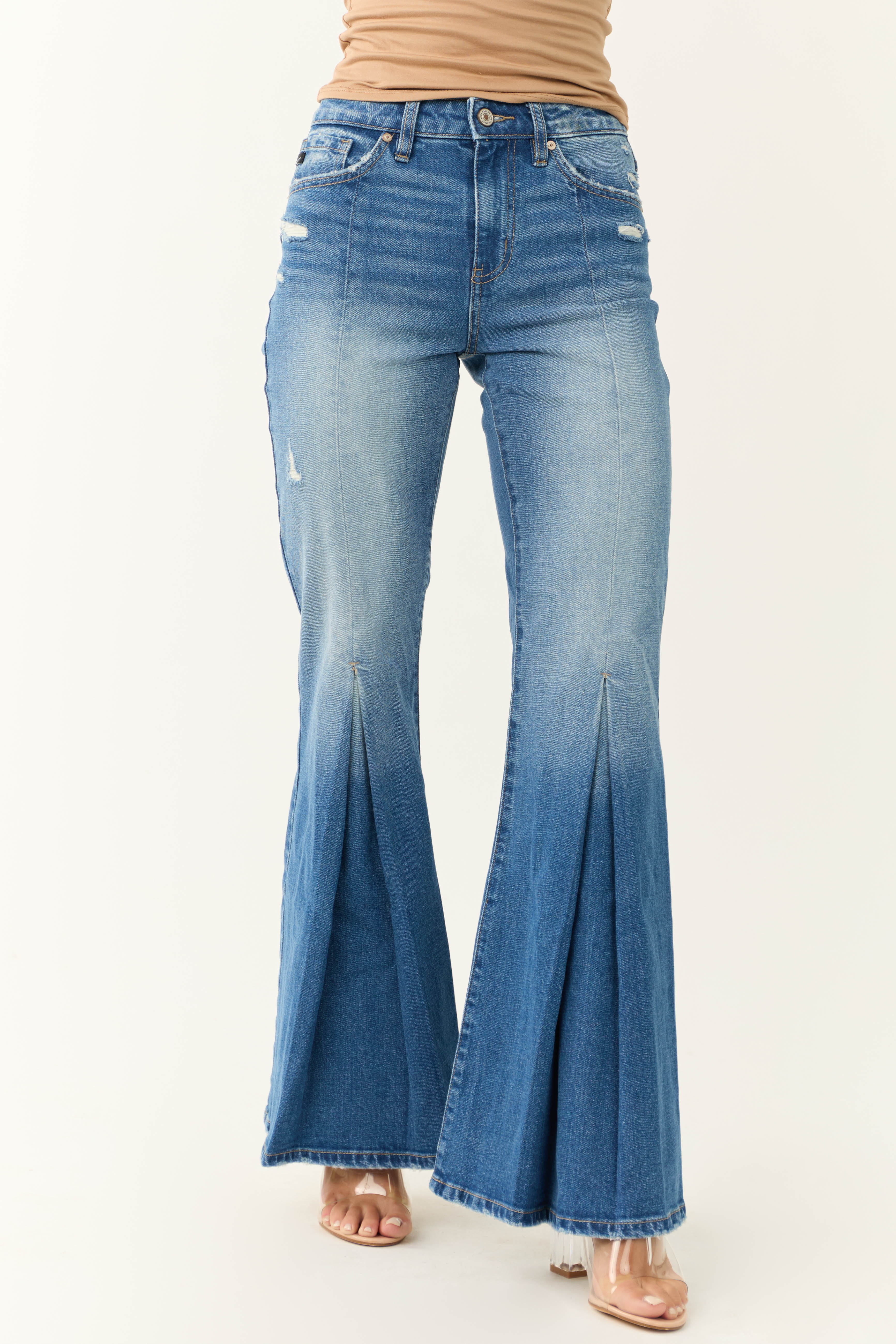 KanCan Medium Wash High Rise Super Flare Jeans - LD SALE