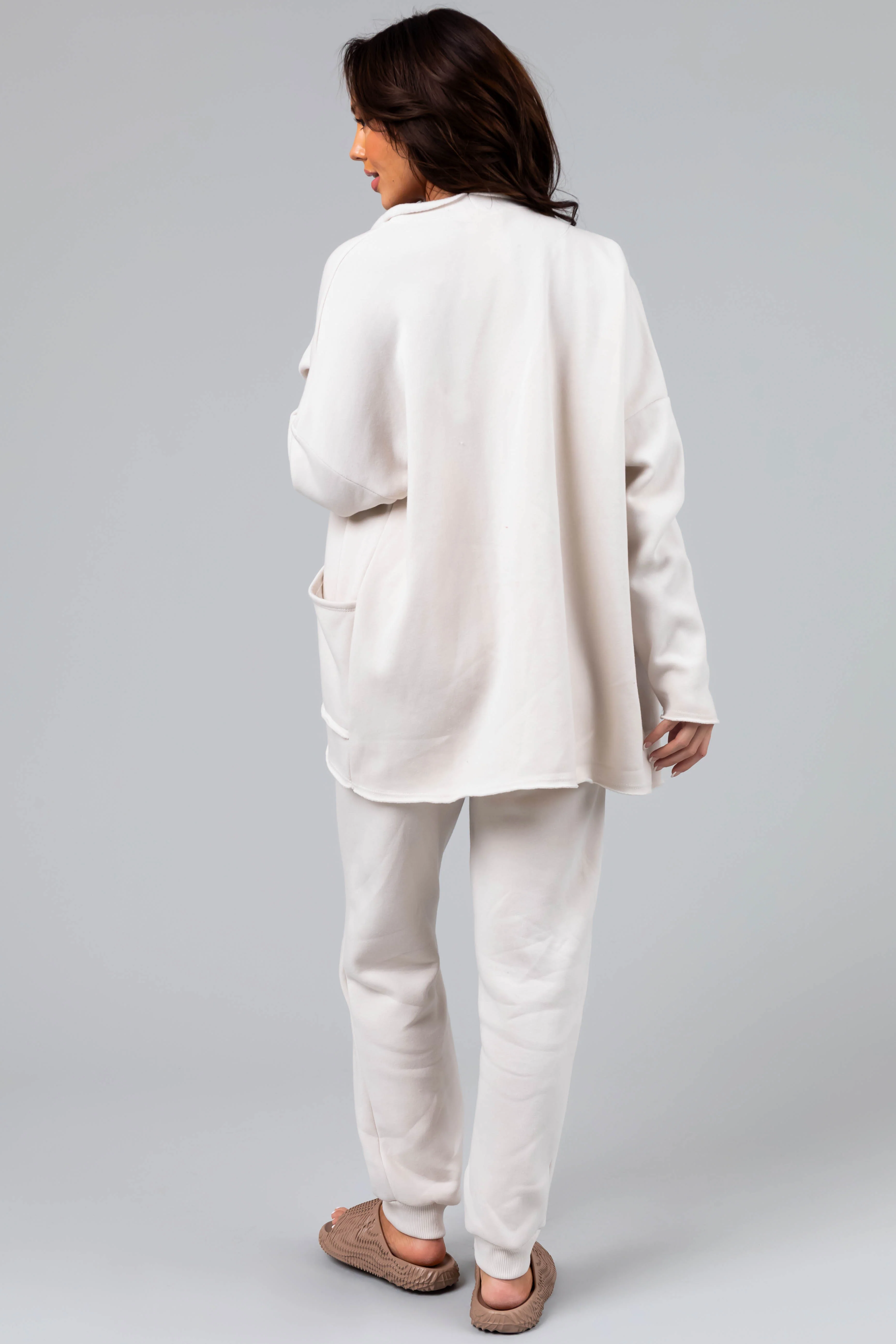 Vanilla Elastic Fleece Joggers - LD SALE