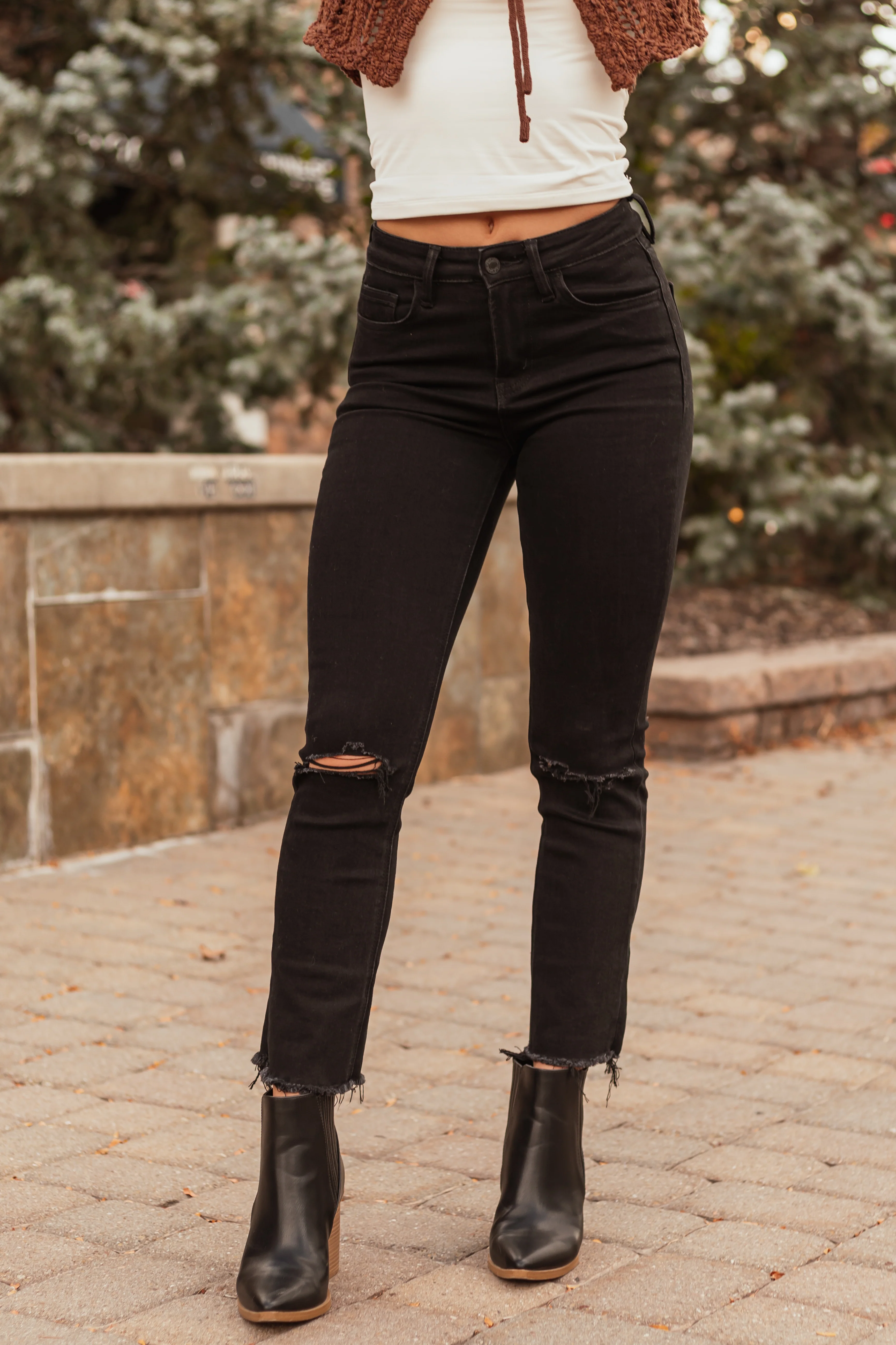 Vervet Black High Rise Slim Straight Jeans - LD SALE