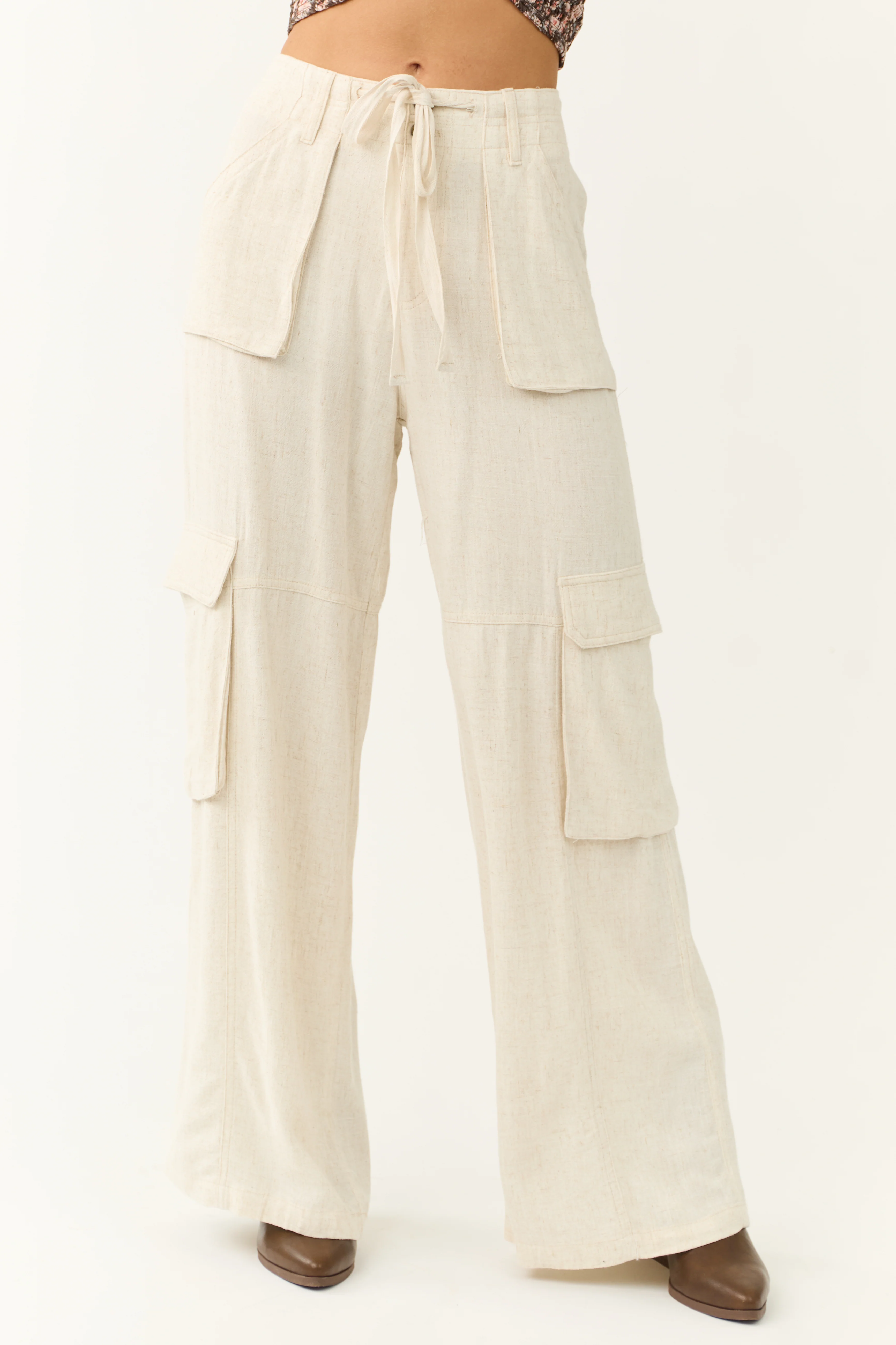 Vanilla Relaxed Fit Wide Leg Cargo Pants - LD SALE